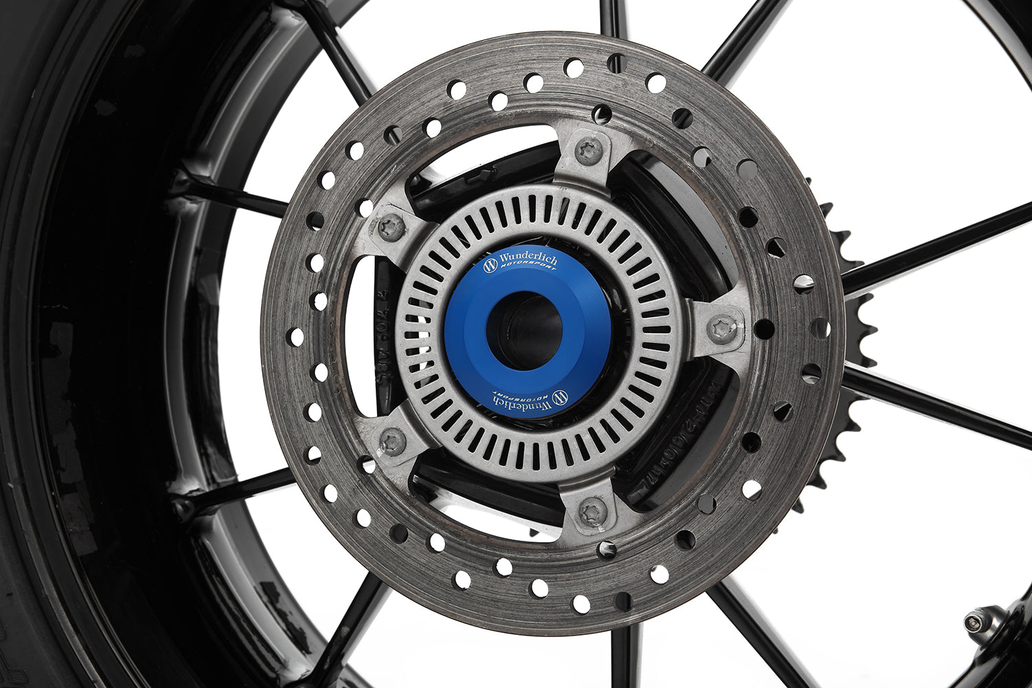 Wunderlich Trackday Back Wheel Spacing Sleeve Brake Side | Blue | BMW S 1000 XR - Pyramid Motorcycle Accessories