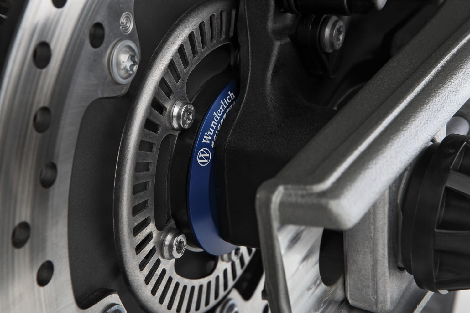 Wunderlich Trackday Back Wheel Spacing Sleeve Brake Side | Blue | BMW S 1000 XR - Pyramid Motorcycle Accessories