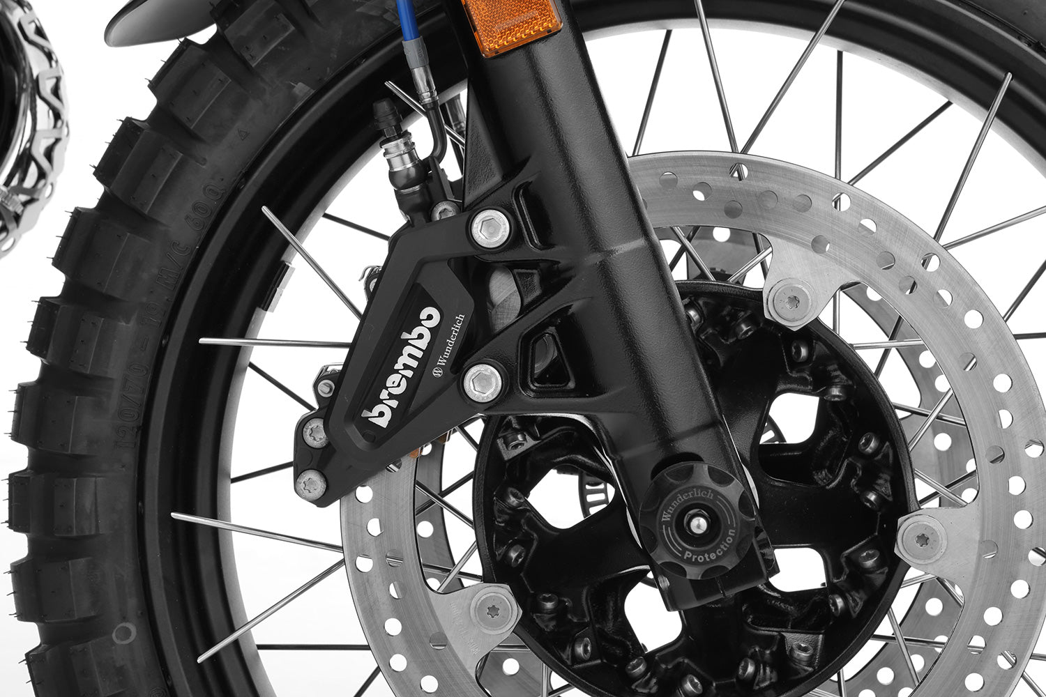 Wunderlich Protection Pad Wheel Doubleshock Front | Black | BMW R nineT - Pyramid Motorcycle Accessories