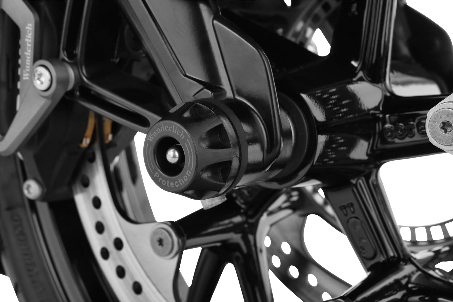 Wunderlich “Doubleshock” Axle Protection Pads | Black - Pyramid Motorcycle Accessories