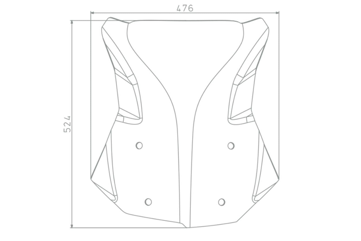 Wunderlich Windshield Marathon with Windshield Reinforcement | Smoked Grey - Pyramid Motorcycle Accessories