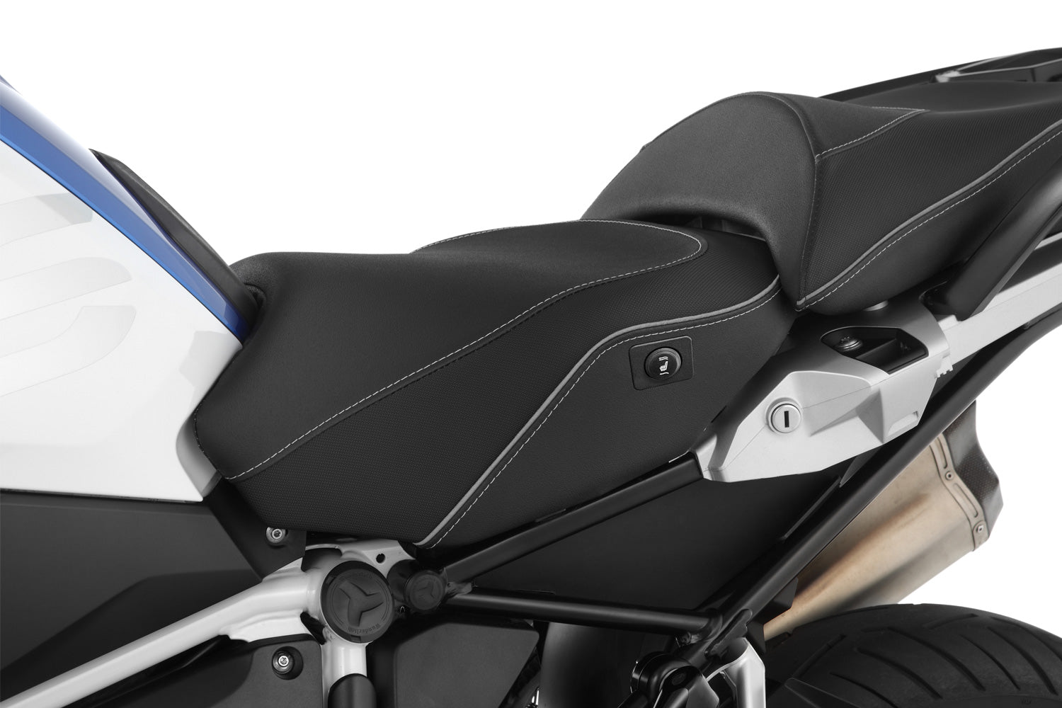 Wunderlich Rider Seat Aktivkomfort with Aftermarket Heating High | Black | BMW R 1250 GS Adventure - Pyramid Motorcycle Accessories