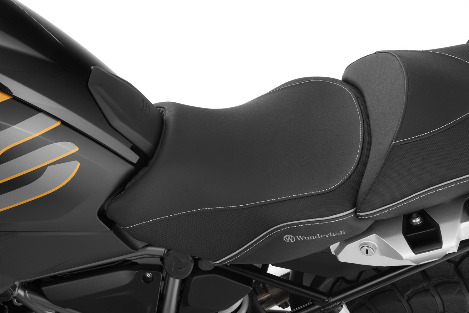 Wunderlich Aktivkomfort Rider Seat with Seat Heating Smart Standard | Black - Pyramid Motorcycle Accessories
