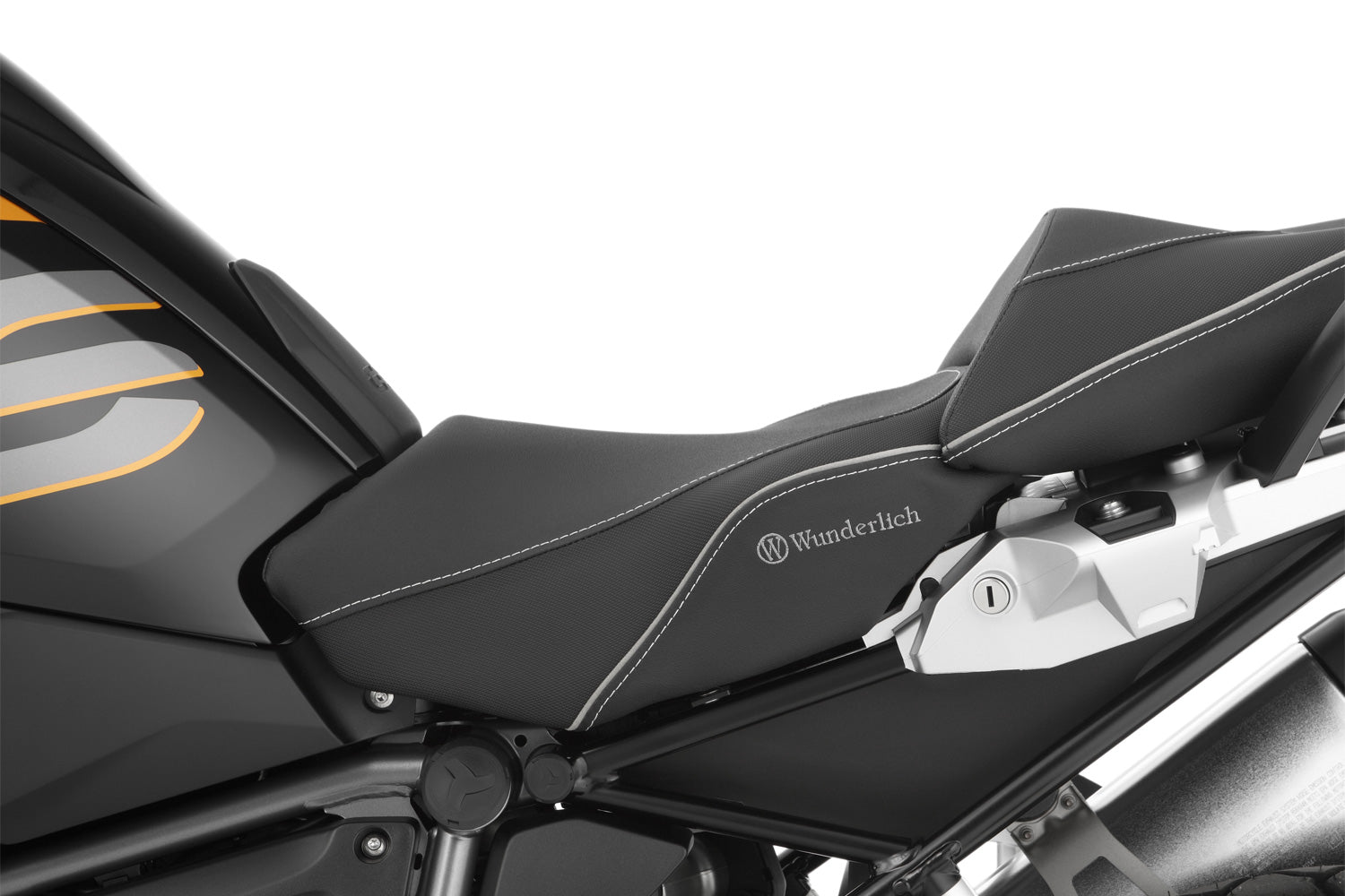 Wunderlich Aktivkomfort Rider Seat with Seat Heating Smart Standard | Black - Pyramid Motorcycle Accessories
