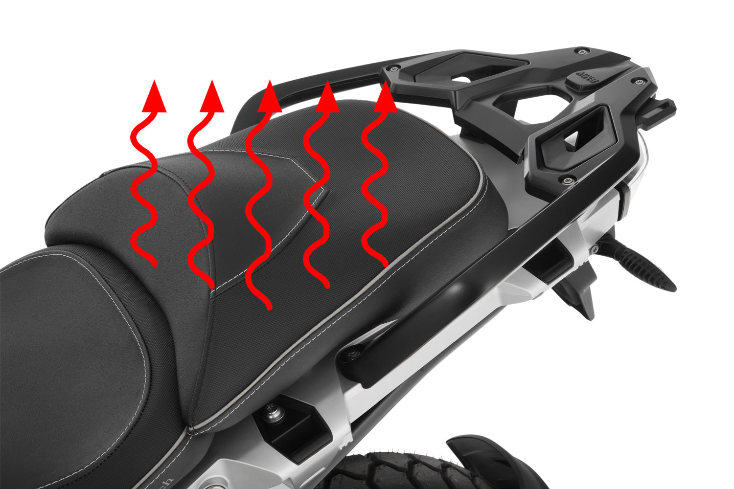 Wunderlich Passenger Seat Aktivkomfort with Seat Heating Smart | Black | BMW R 1250 R - Pyramid Motorcycle Accessories