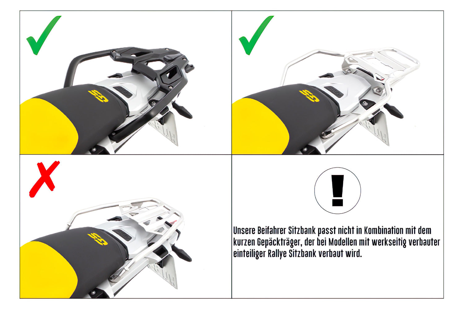 Wunderlich Passenger Seat Aktivkomfort with Seat Heating Smart | Black | BMW R 1250 R - Pyramid Motorcycle Accessories