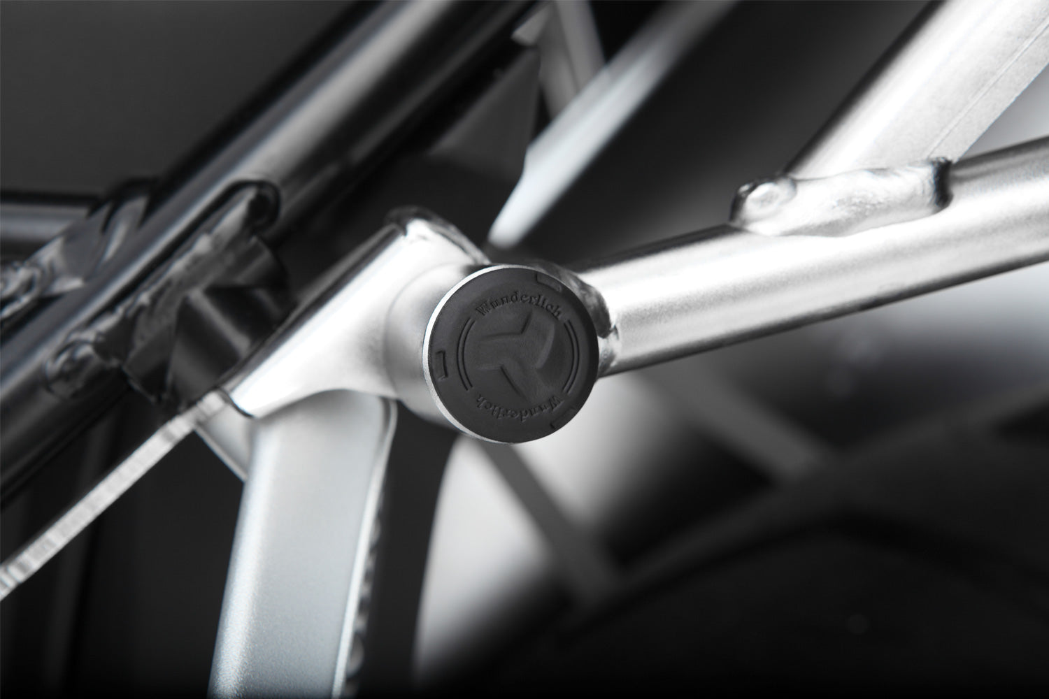 Wunderlich Crash Bar Protector Set Guard 18mm | Black-Silver - Pyramid Motorcycle Accessories