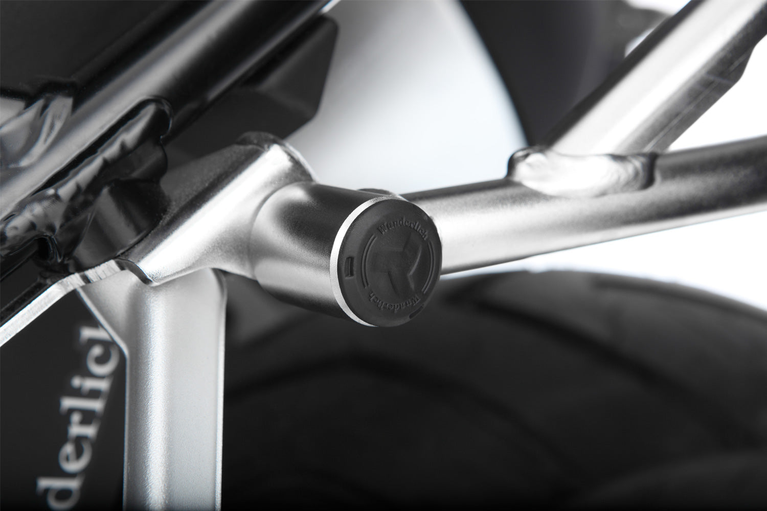 Wunderlich Crash Bar Protector Set Guard 18mm | Black-Silver - Pyramid Motorcycle Accessories