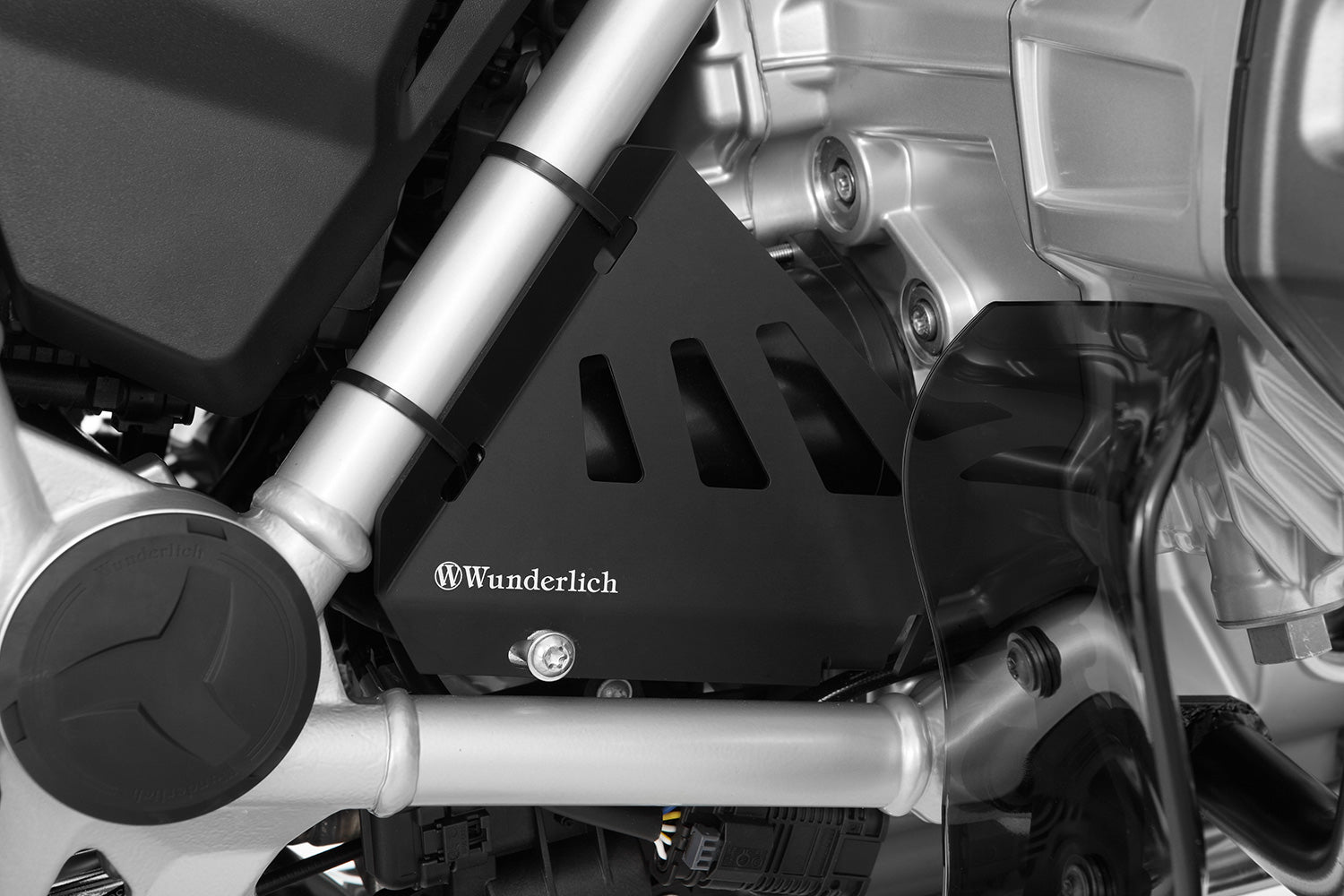 Wunderlich Servomotor Protection For Exhaust Flap Control | Black - Pyramid Motorcycle Accessories