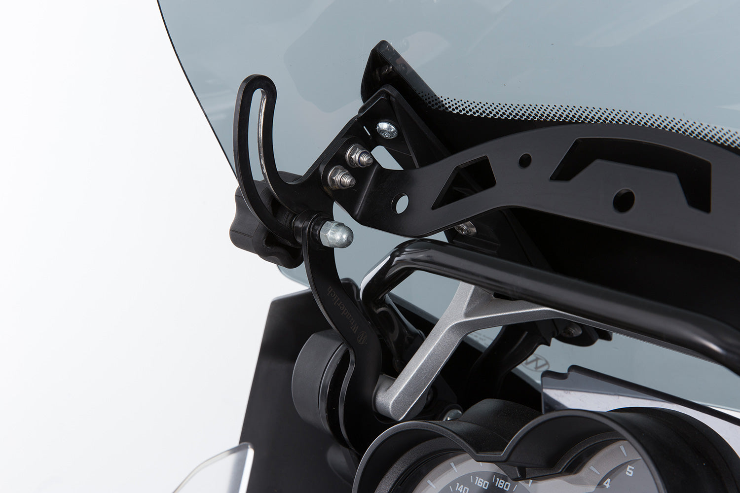 Wunderlich Windshield Reinforcement for Orig or Accessory Left | Black - Pyramid Motorcycle Accessories