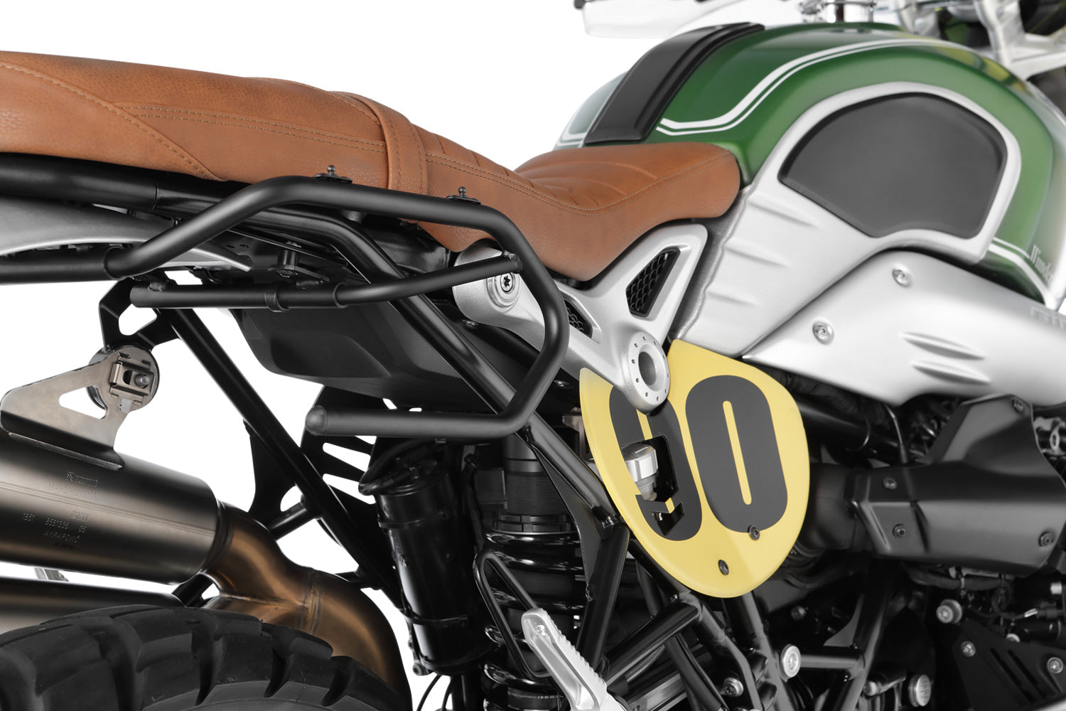 Wunderlich Pipe Mounting For Mammut Side Bags | Black | BMW R nineT - Pyramid Motorcycle Accessories