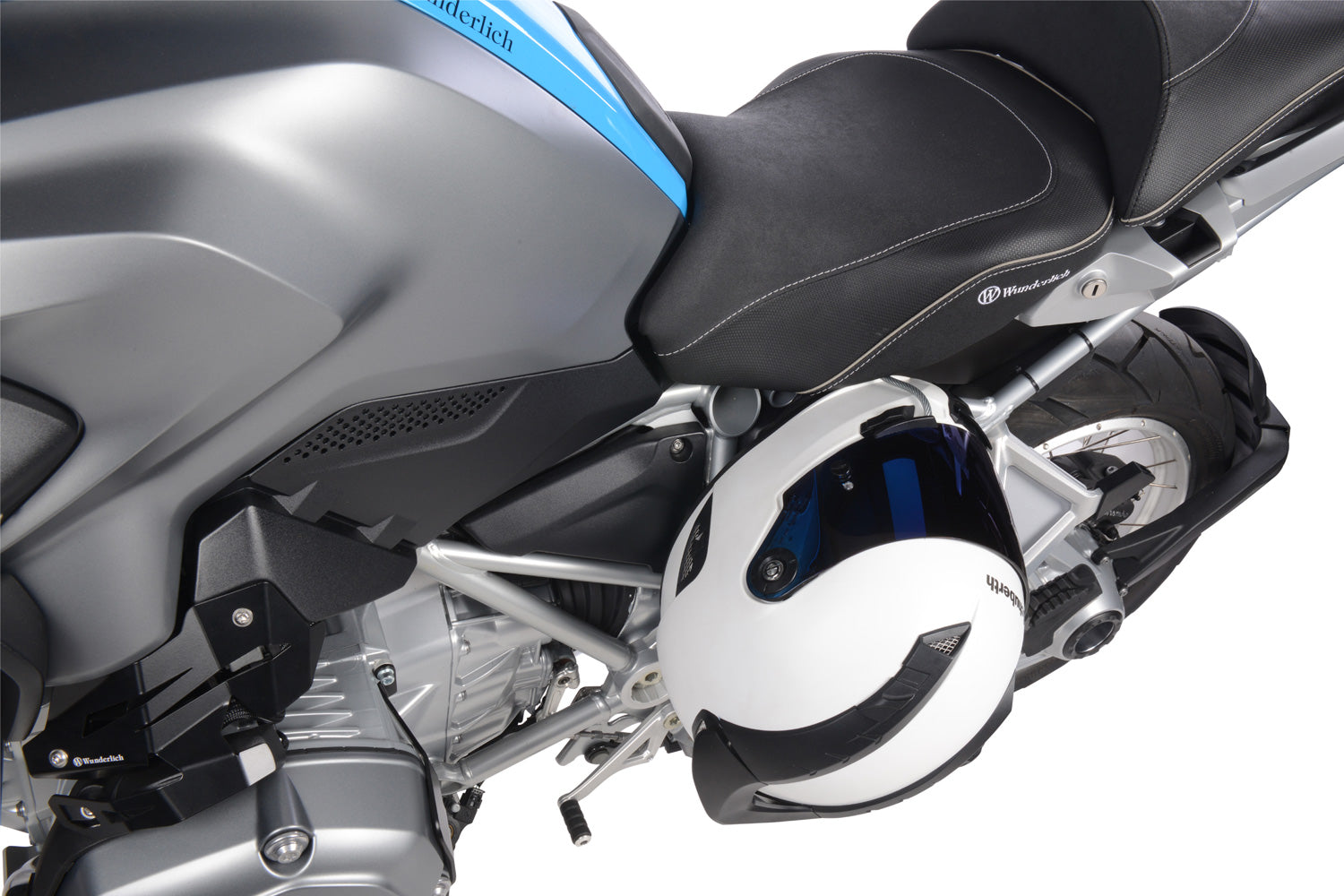 Wunderlich Helmet Anti-theft System Helm-lock | Silver | BMW R 1200 RT - Pyramid Motorcycle Accessories