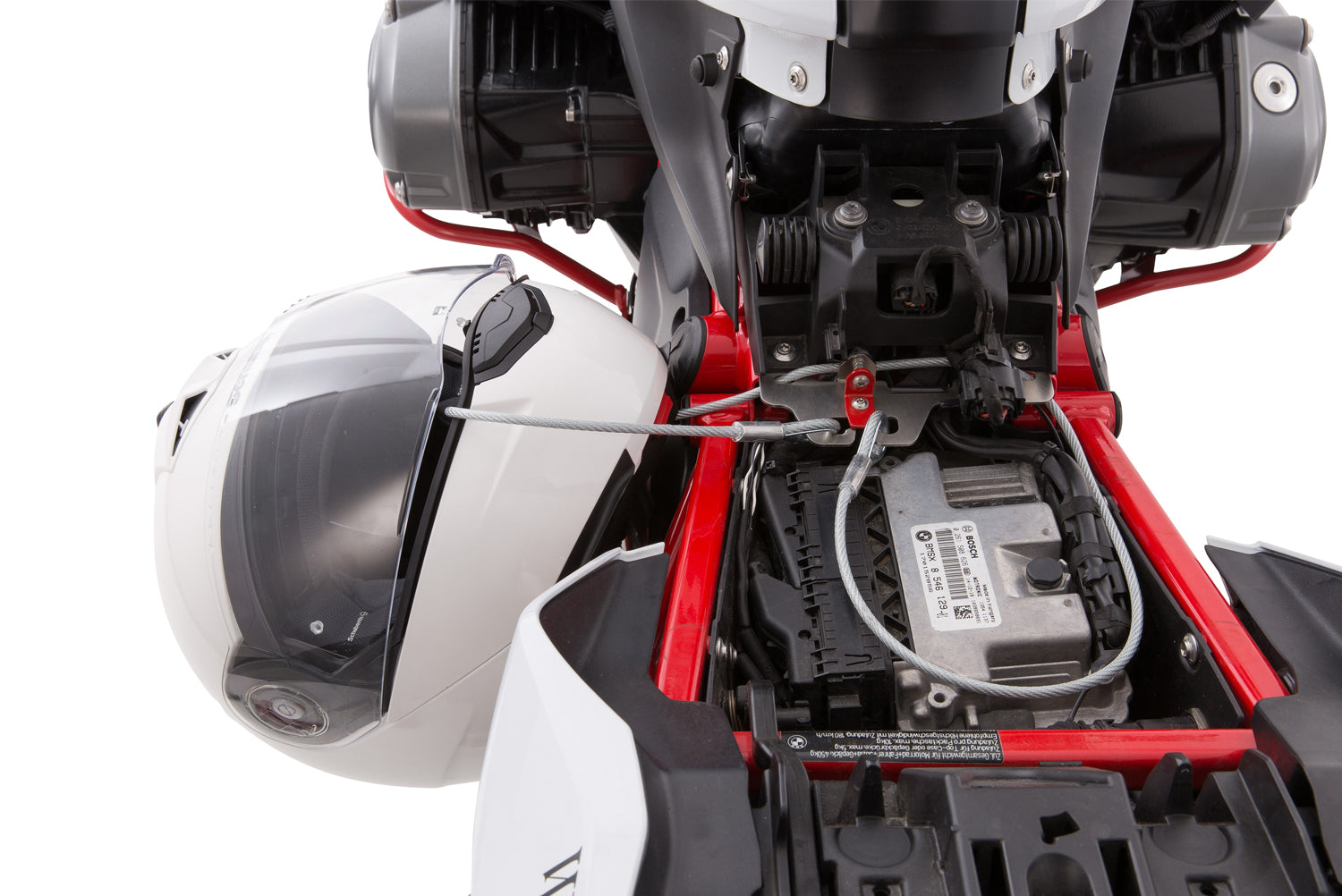 Wunderlich Helmet Anti-theft System Helm-lock | Silver | BMW F 900 GS - Pyramid Motorcycle Accessories