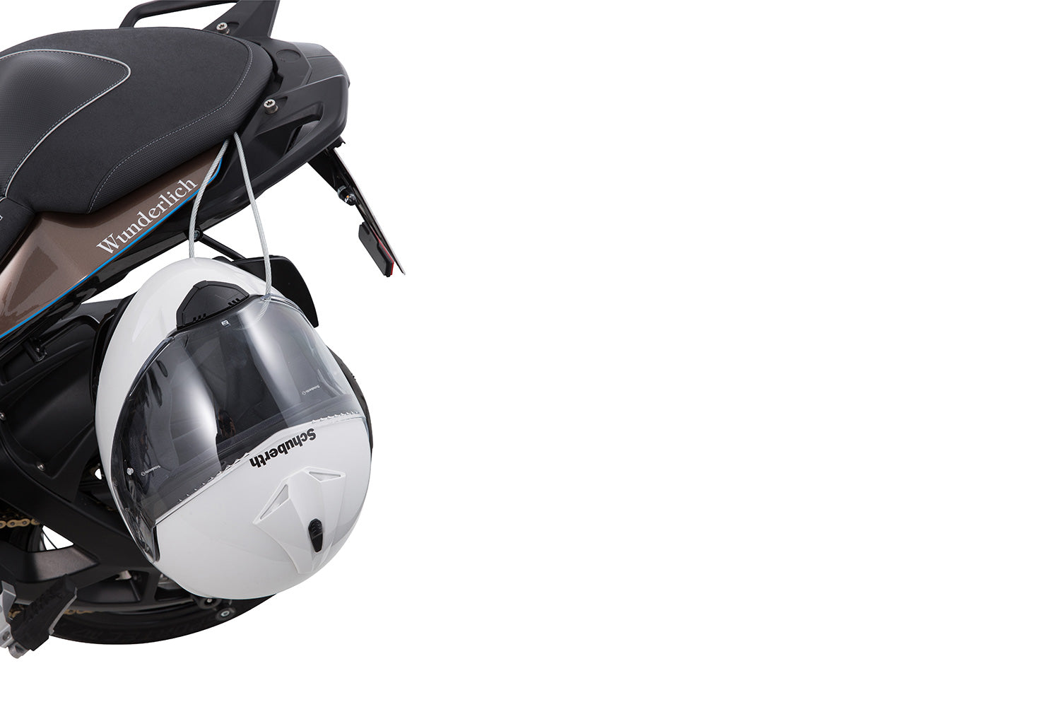 Wunderlich Helmlock Helmet Anti-theft Protection | Silver | BMW R 1250 RT - Pyramid Motorcycle Accessories