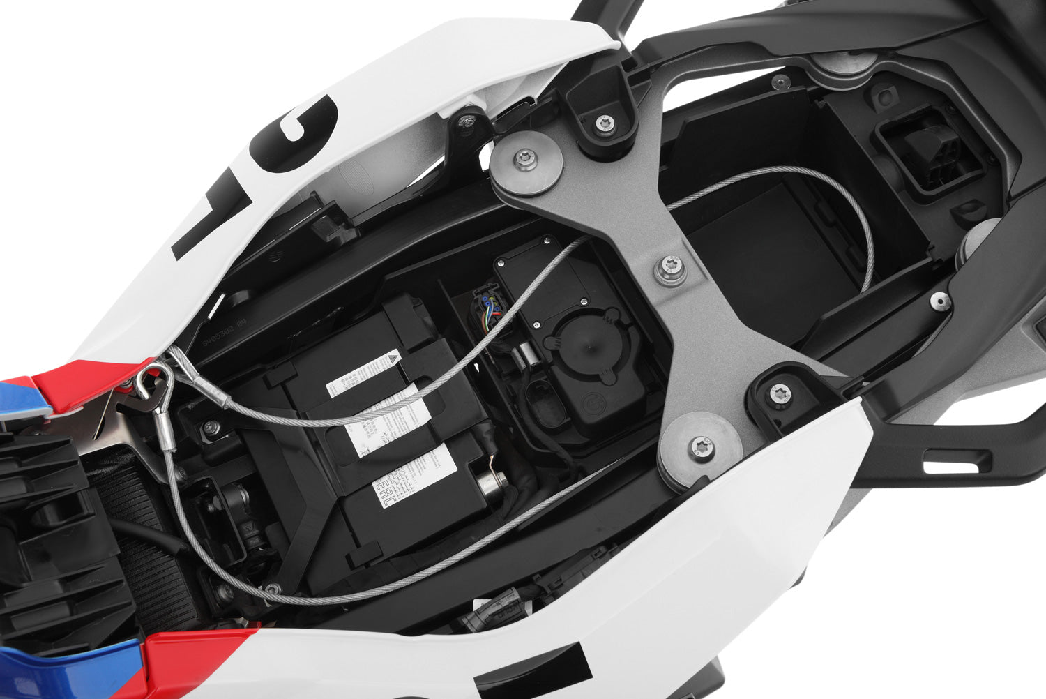 Wunderlich Helmet Anti-theft System Helm-lock | Silver - Pyramid Motorcycle Accessories