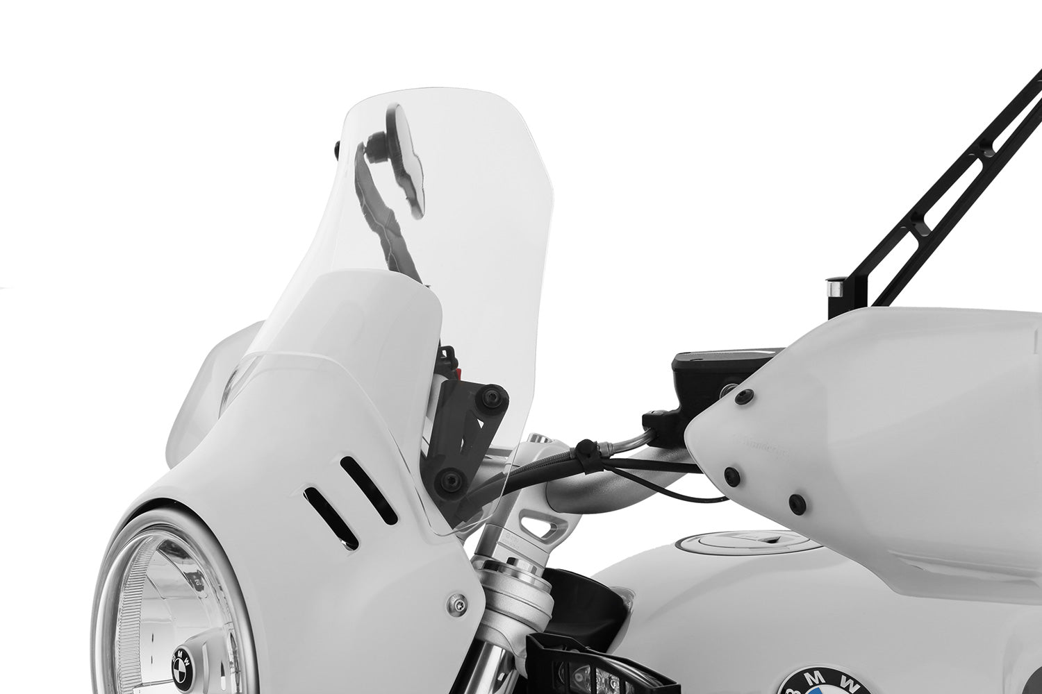 Wunderlich Screen For Cockpit Fairing with Orig. Rev Counter | Light Smoke | BMW R nineT - Pyramid Motorcycle Accessories
