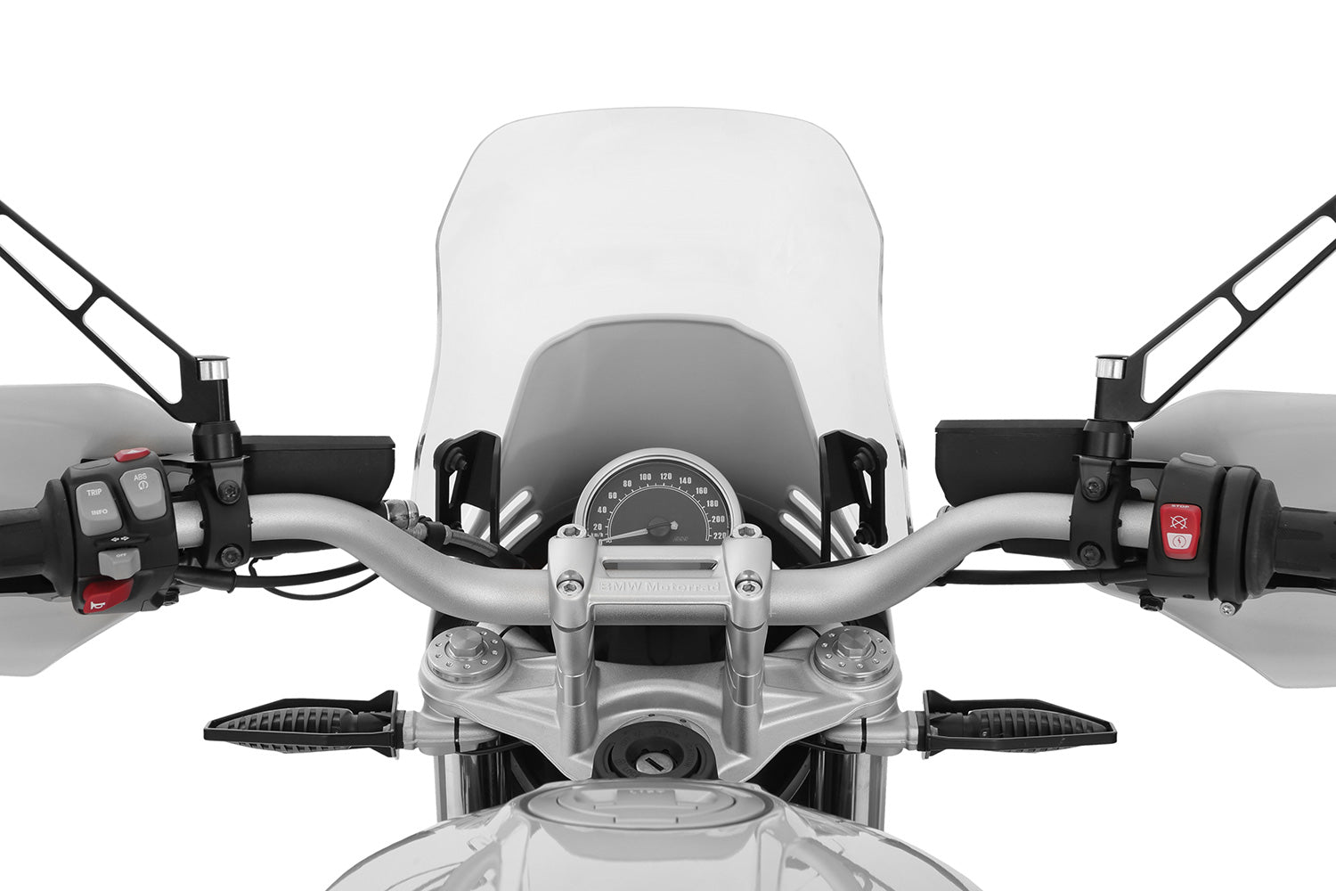 Wunderlich Screen For Cockpit Fairing with Orig. Rev Counter | Light Smoke | BMW R nineT - Pyramid Motorcycle Accessories