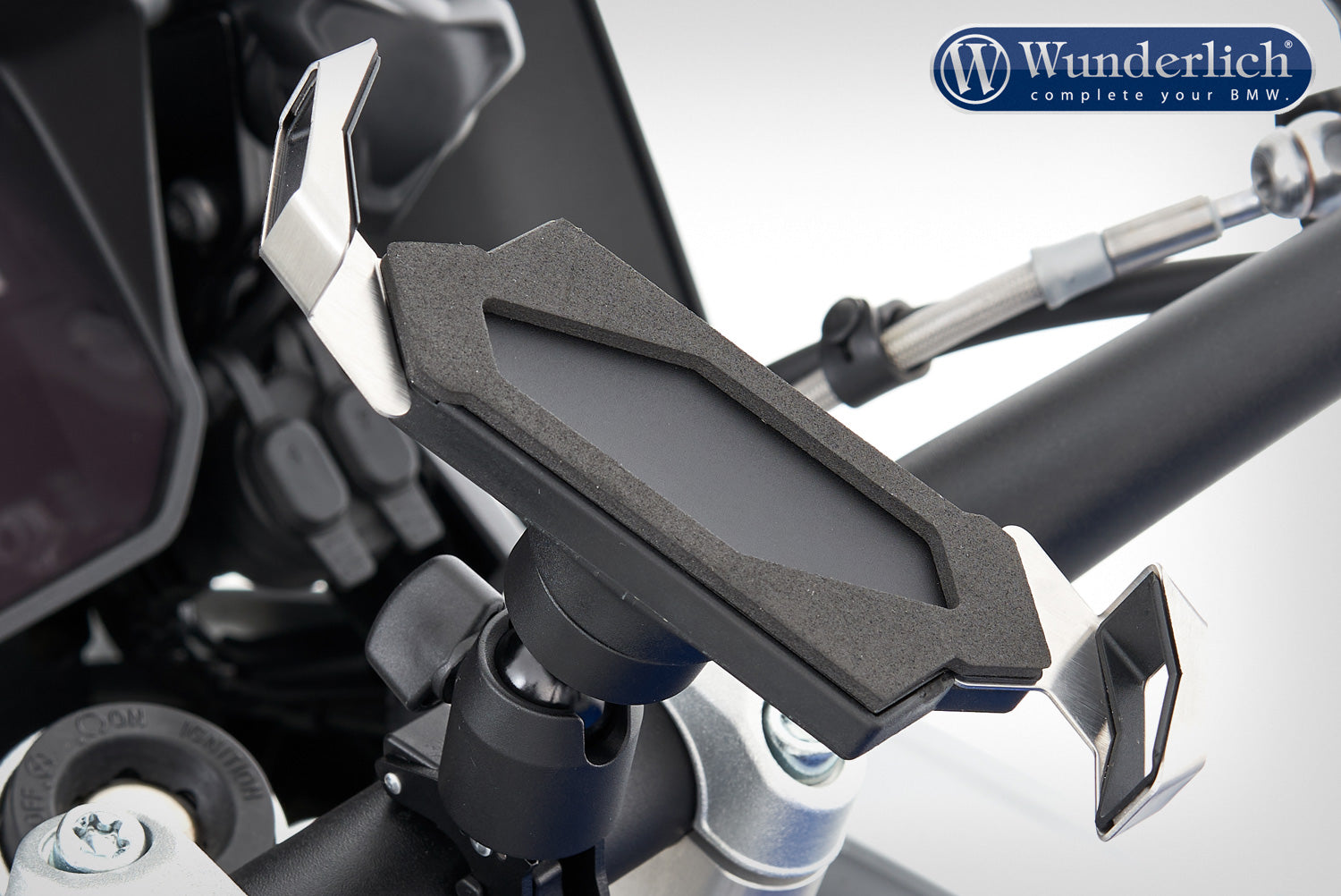 Wunderlich Multiclamp Smartphone Holder | Black | BMW R nineT - Pyramid Motorcycle Accessories