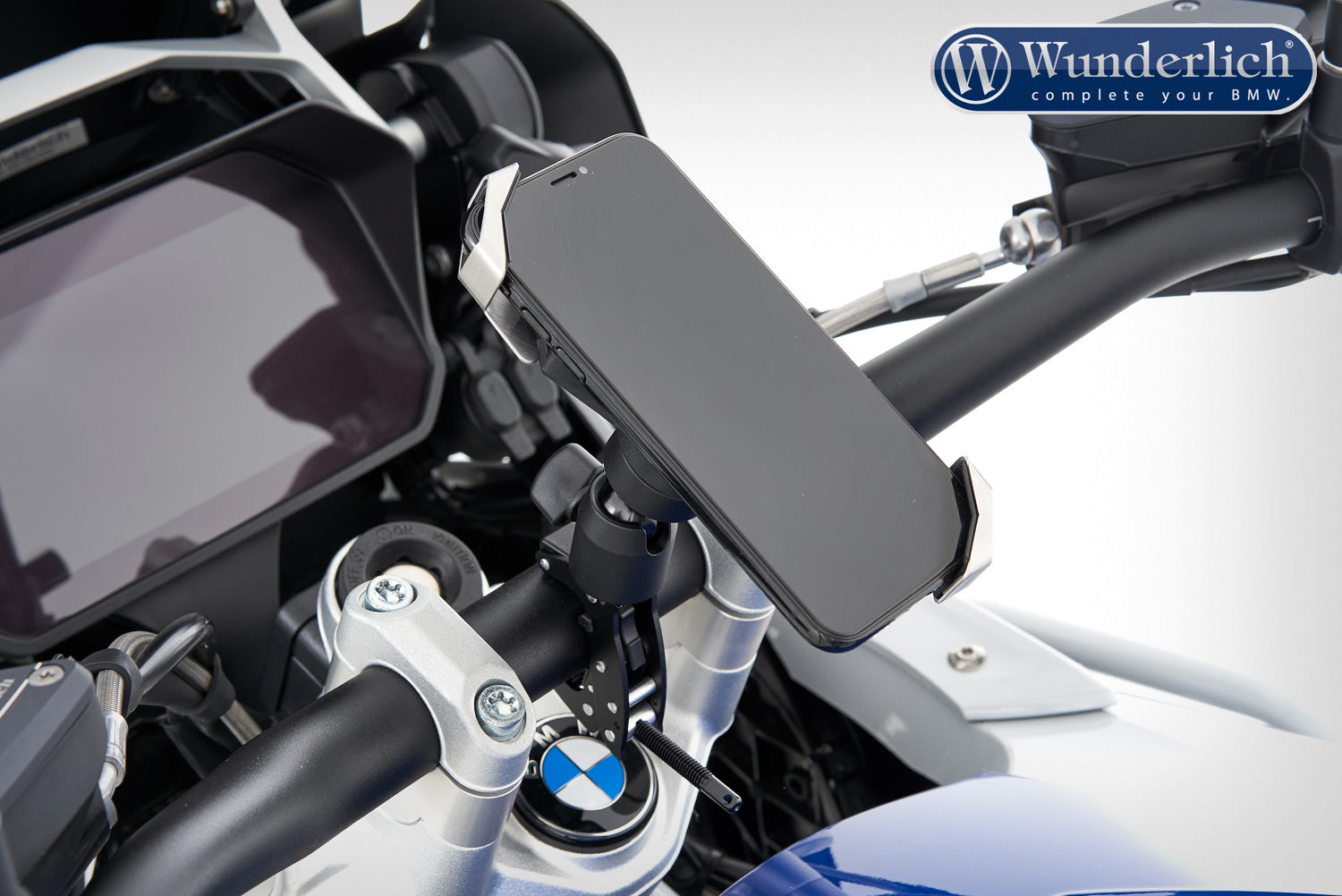 Wunderlich Multiclamp Smartphone Holder | Black | BMW R nineT - Pyramid Motorcycle Accessories