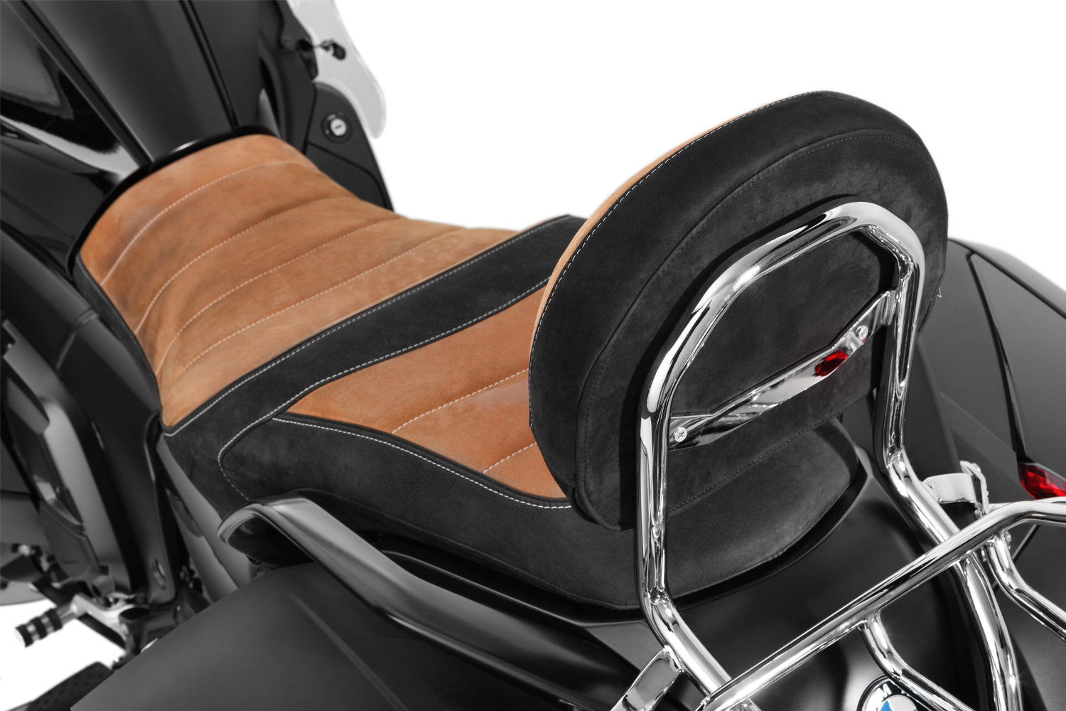 Wunderlich Back Cushion For Back Support | CognacΒ -Β Β Pyramid Motorcycle Accessories