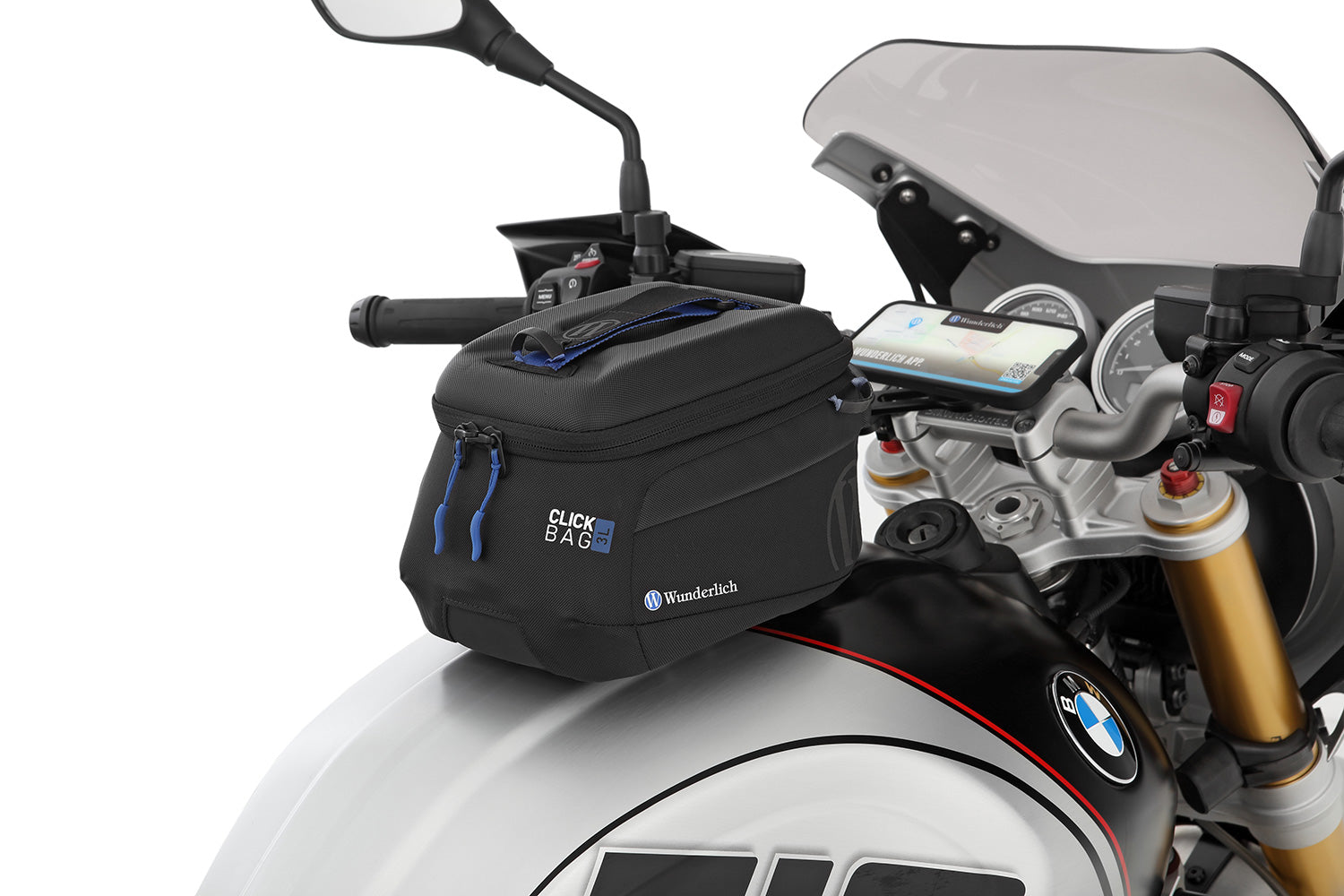 Wunderlich Tank Bag Click Bag 3 | Black | BMW R nineT - Pyramid Motorcycle Accessories