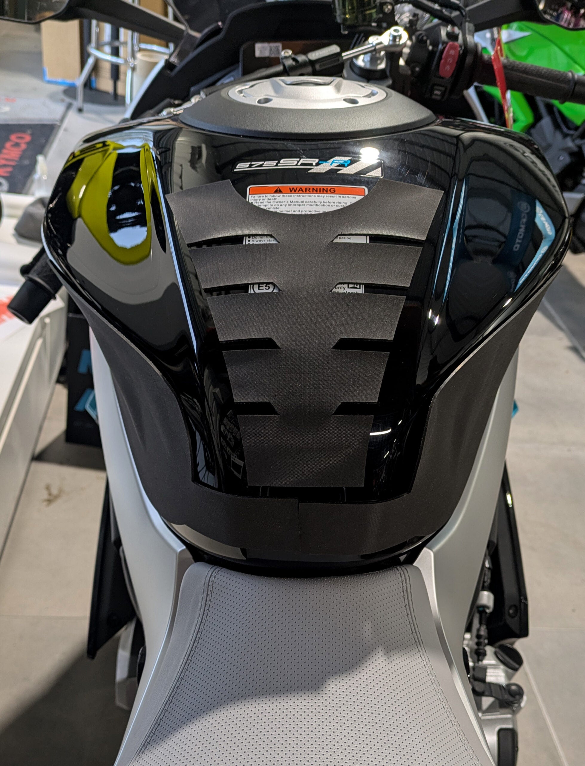 Eazi-Grip Wrap Around Tank Grip | Silicone - Charcoal | CFMoto 675SR-R / 675NK 2025>Current - Pyramid Motorcycle Accessories