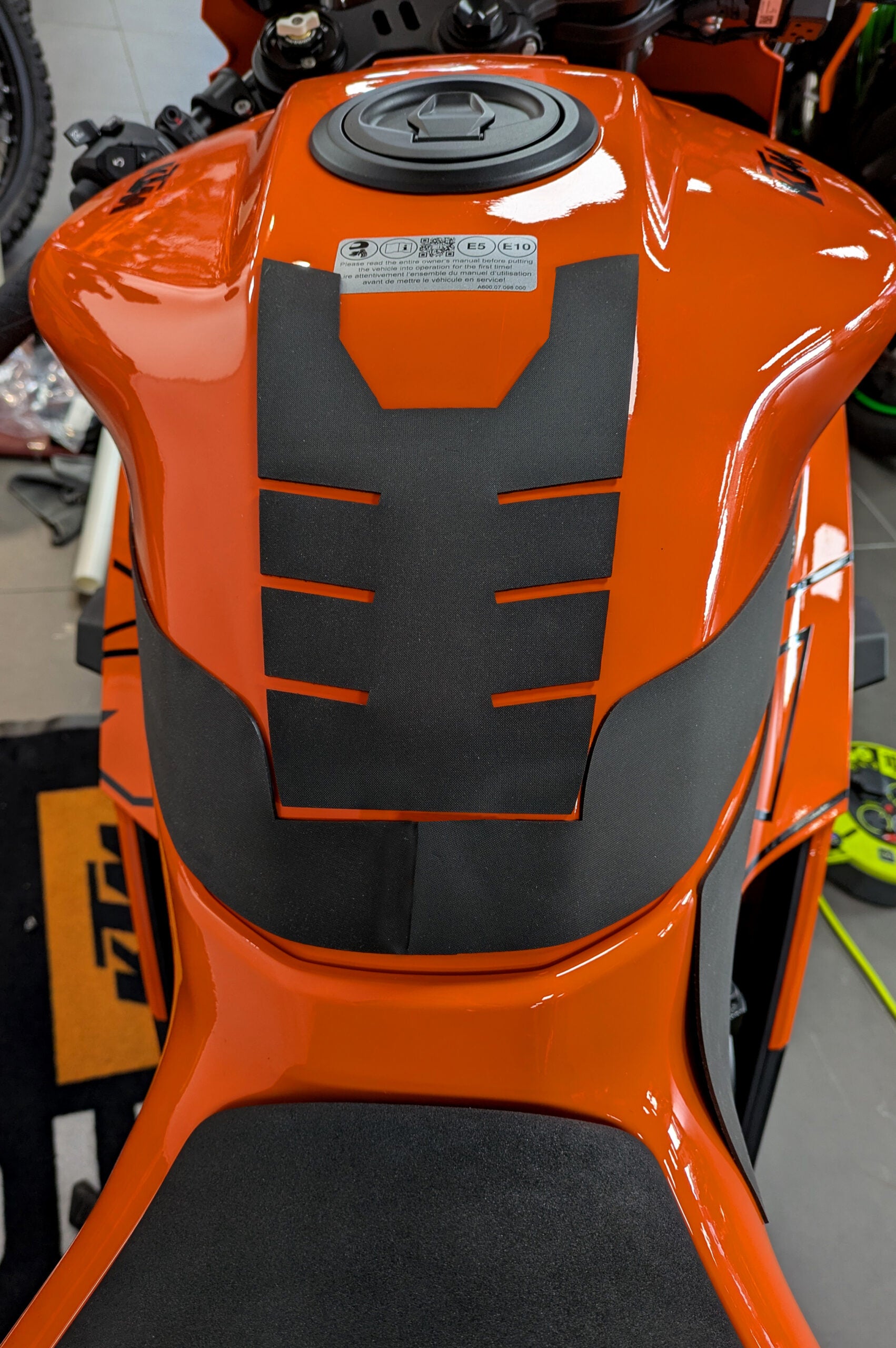 Eazi-Grip Wrap Around Tank Grip | Silicone - Charcoal | KTM 990 RC R 2026>Current - Pyramid Motorcycle Accessories