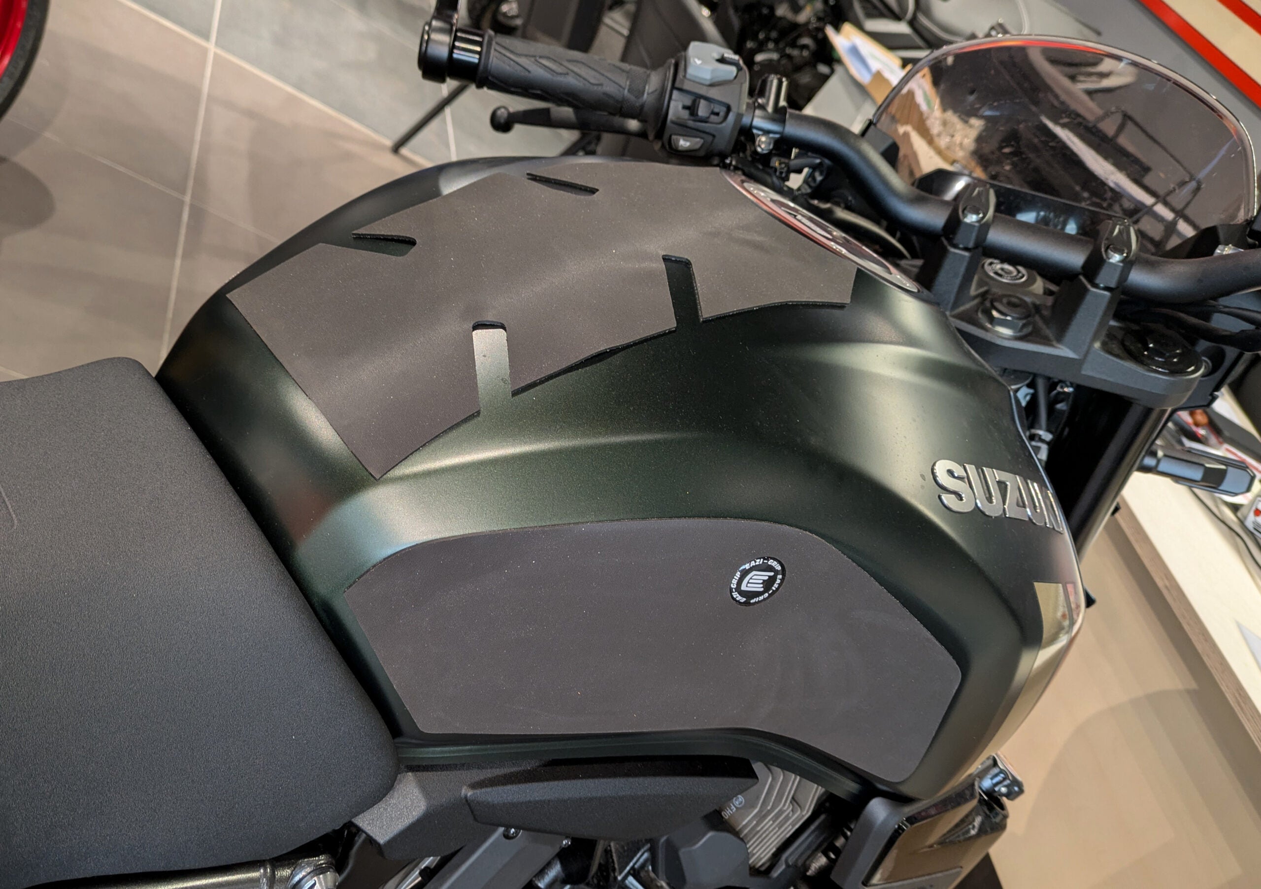Eazi-Grip Wrap Around Tank Grip | Silicone - Charcoal | Suzuki GSX-8T/TT 2025>Current - Pyramid Motorcycle Accessories