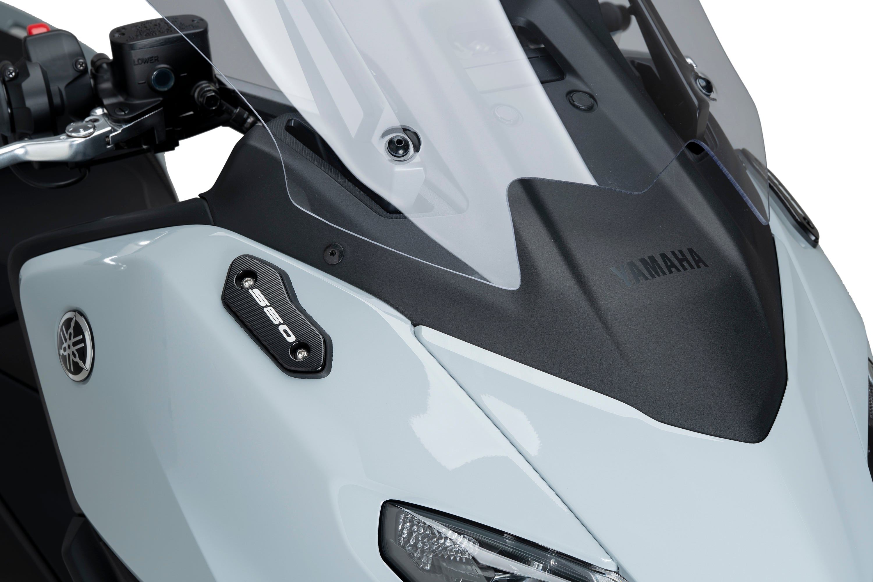 Puig Aluminium Mirror Caps | Black | Yamaha TMAX 560 Tech MAX 2025>Current - Pyramid Motorcycle Accessories