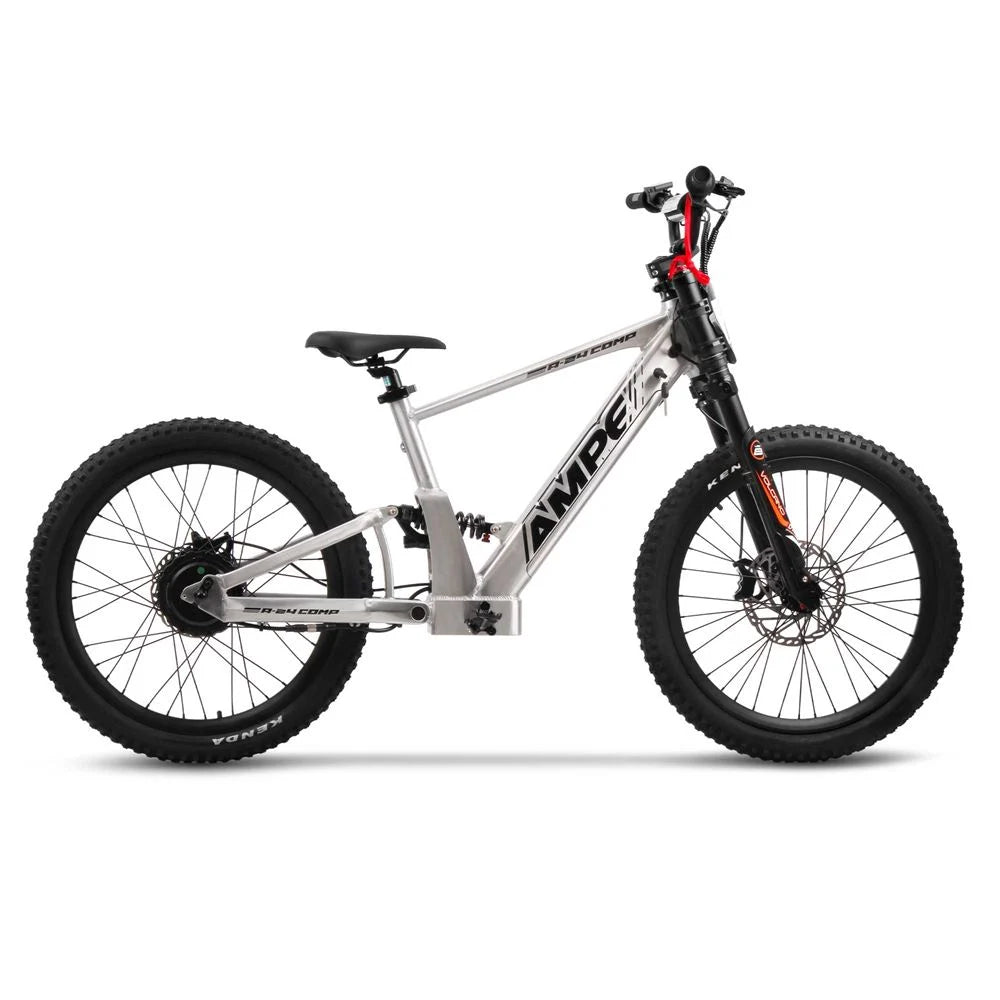 Amped A24 Comp Kids Electric Bike - Silver - Pyramid Motorcycle Accessories
