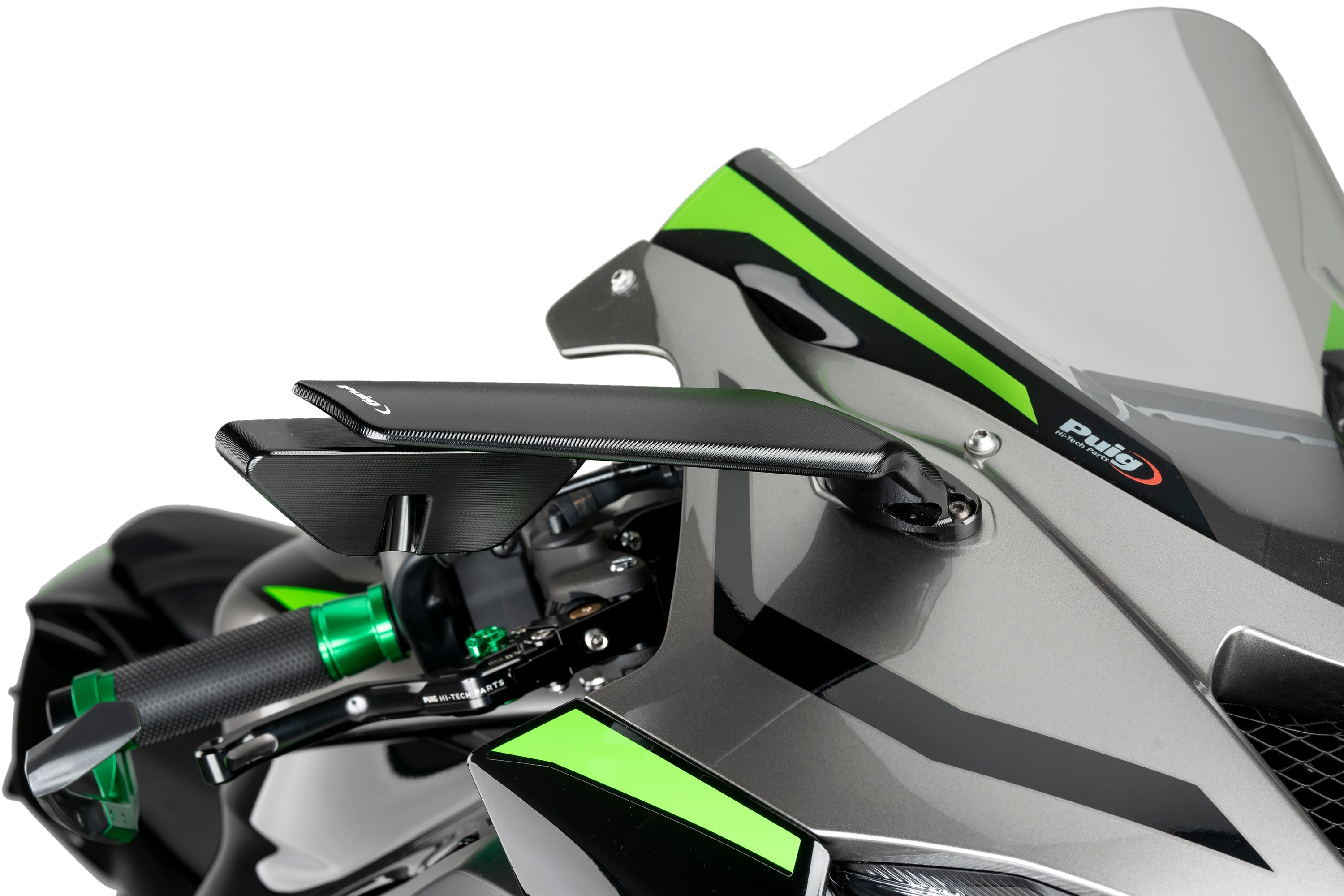 Puig Aileron Mirror Right | Black | Kawasaki ZX-10R / 6R / Ninja 400 - Shop name