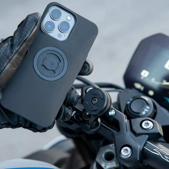 SP Connect Bar Clamp Mount Pro - Black - SPC/SPC+ - Pyramid Motorcycle Accessories