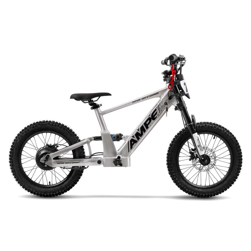 Amped A18 Comp Kids Electric Bike | Silver - Pyramid Motorcycle Accessories