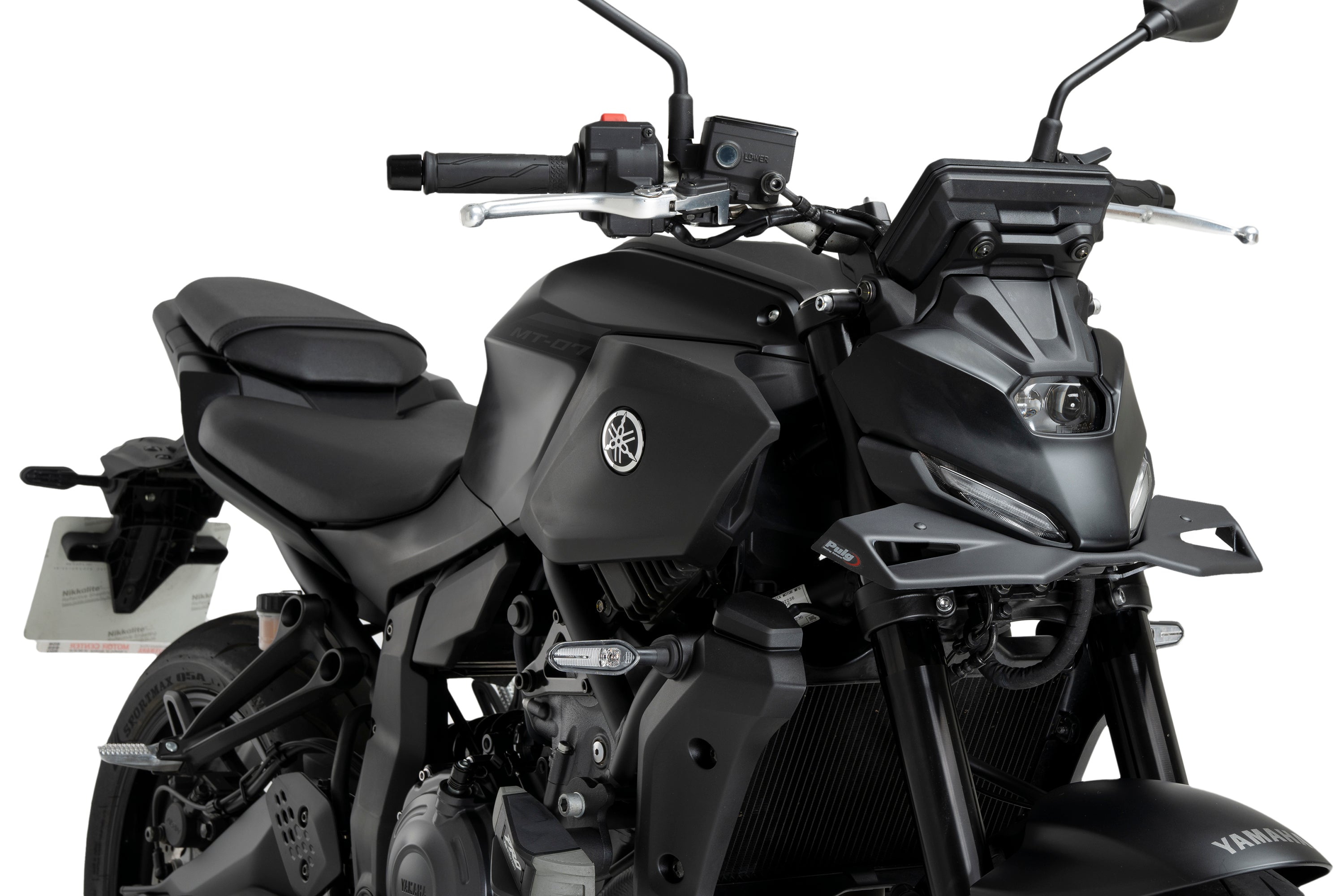 Puig Naked Front Downforce Wings | Matte Black | Yamaha MT-07 2025>Current - Pyramid Motorcycle Accessories