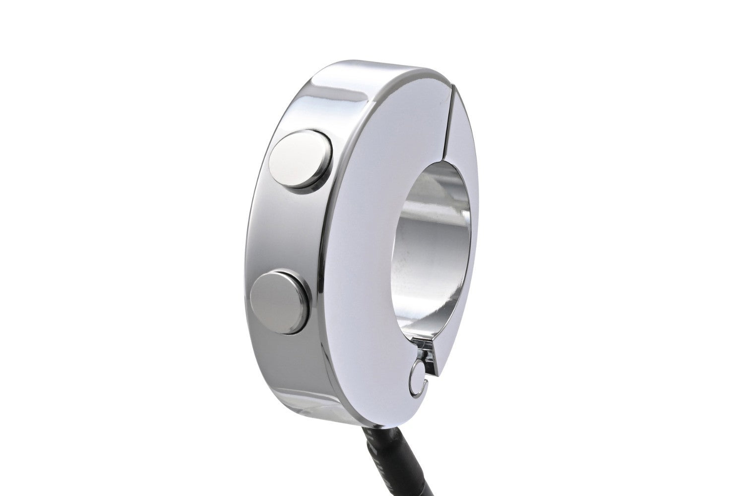 Daytona CNC 2-Button Switch - Round | Chrome - Pyramid Motorcycle Accessories