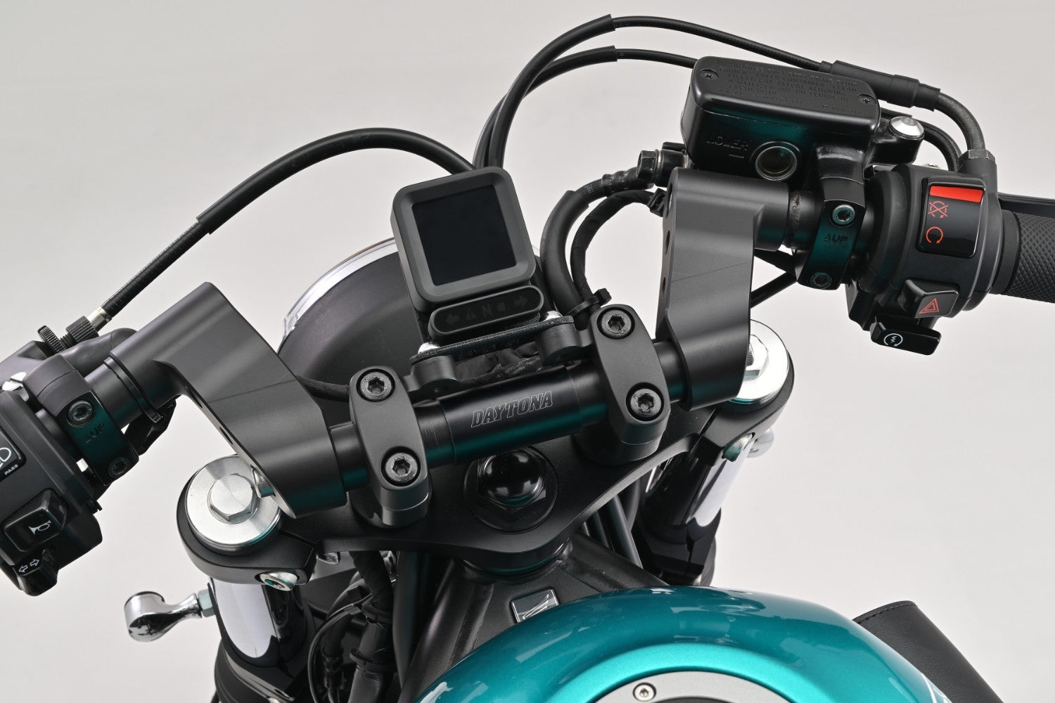 Daytona 'Cube' Speedometer & Tachometer | Black Aluminium - Pyramid Motorcycle Accessories