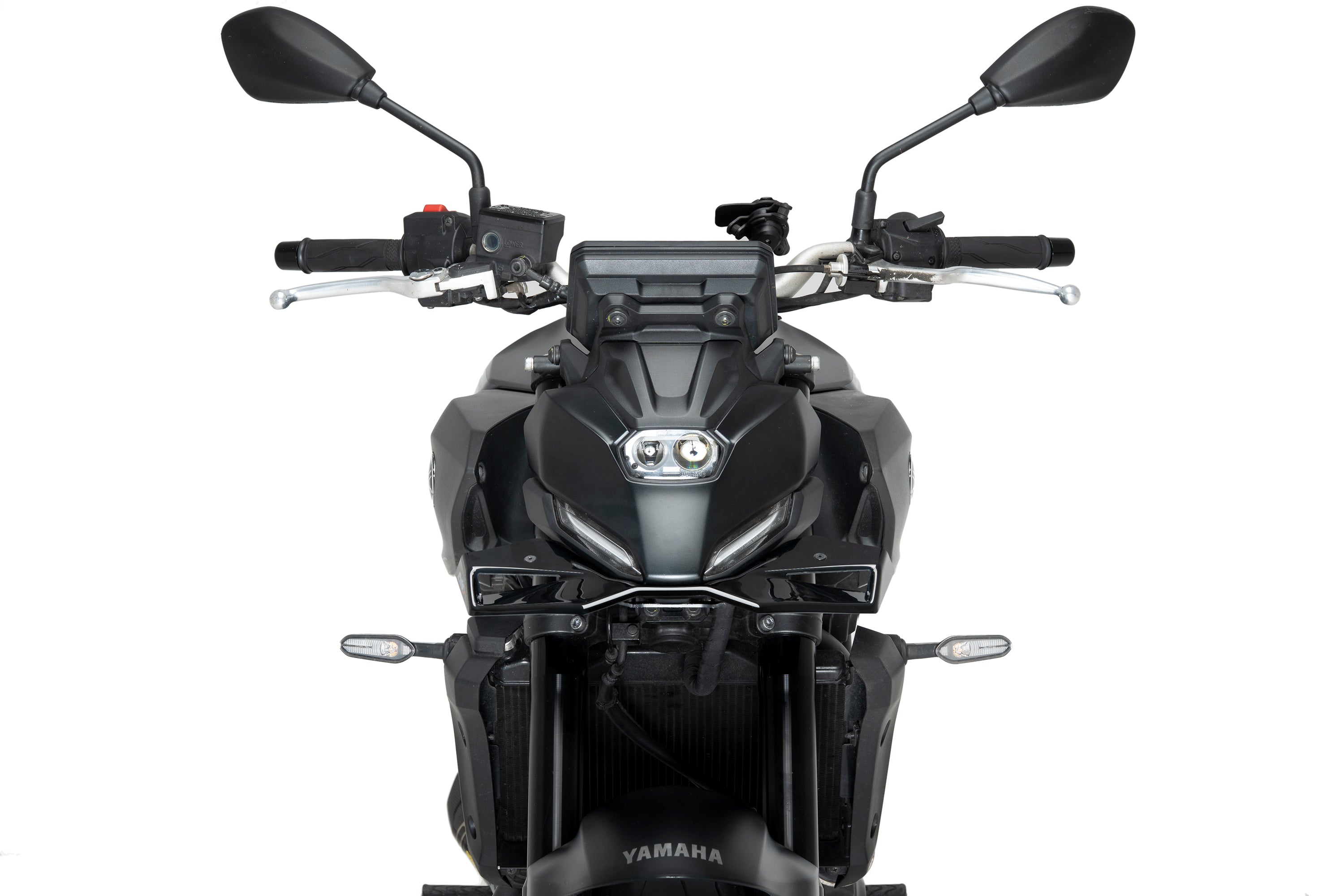 Puig Naked Front Downforce Wings | Gloss Black | Yamaha MT-07 2025>Current - Pyramid Motorcycle Accessories