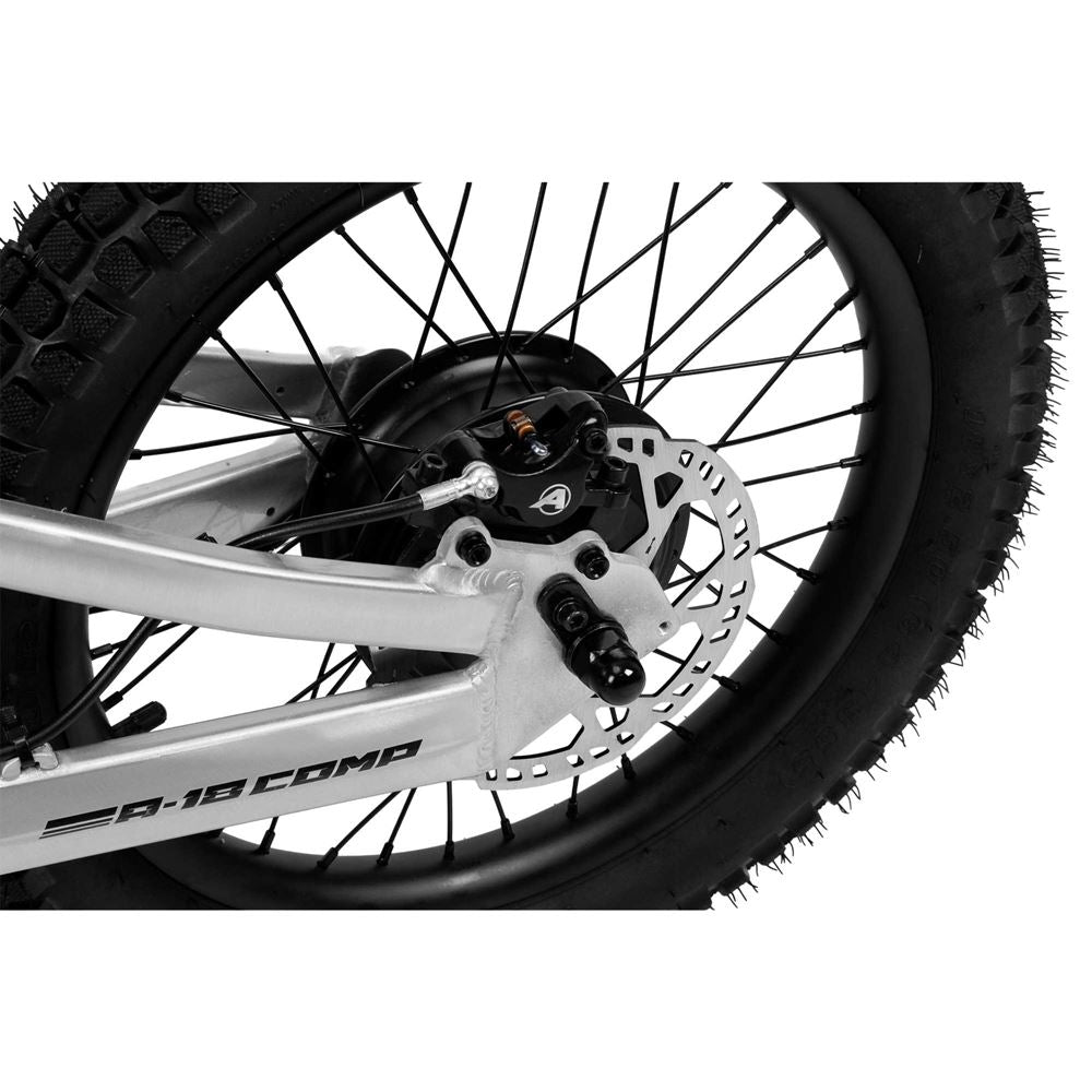 Amped A18 Comp Kids Electric Bike | Silver - Pyramid Motorcycle Accessories