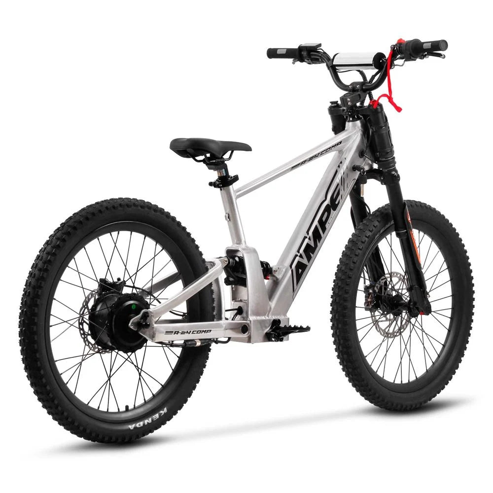 Amped A24 Comp Kids Electric Bike - Silver - Pyramid Motorcycle Accessories