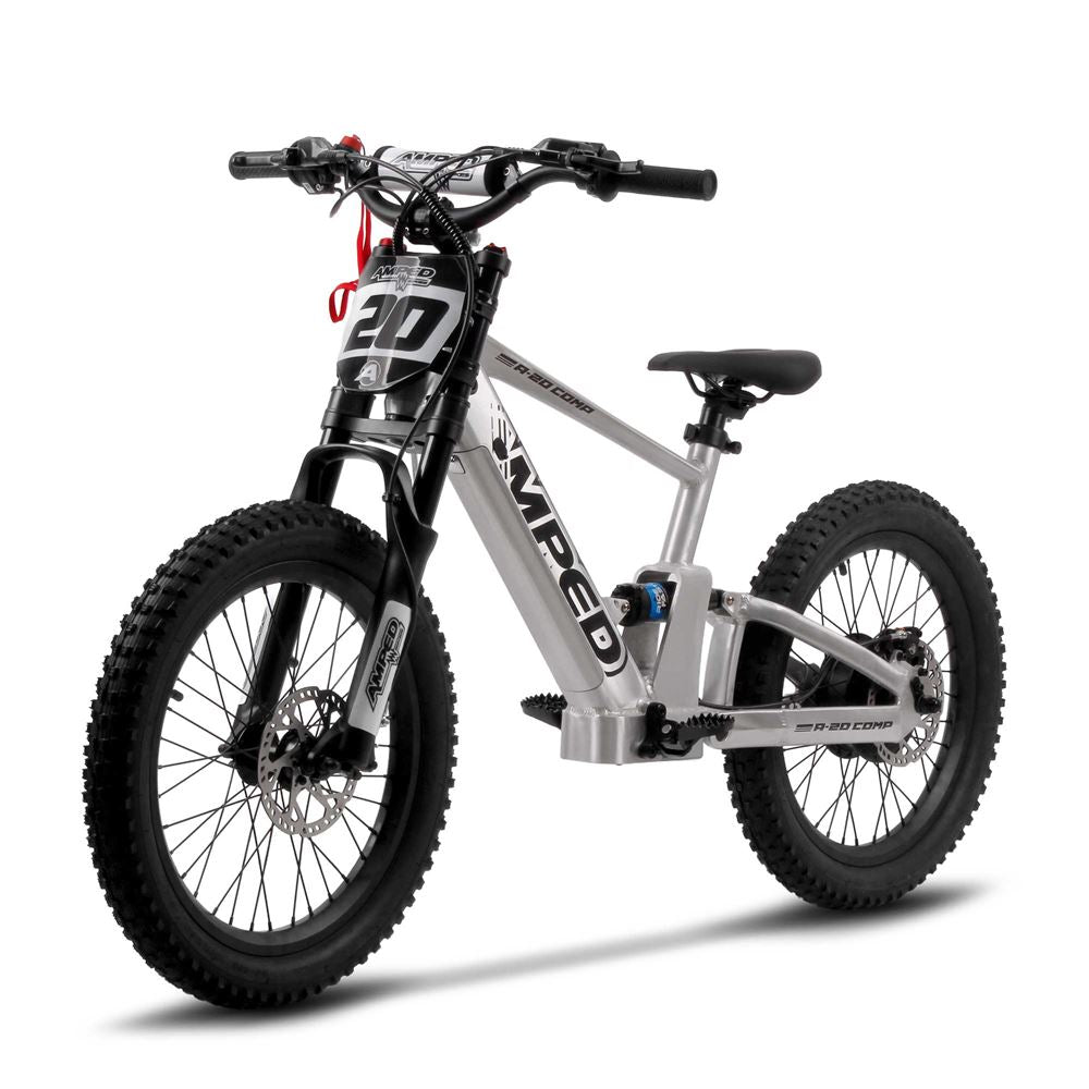 Amped A20 Comp Kids Electric Bike - Silver - Pyramid Motorcycle Accessories