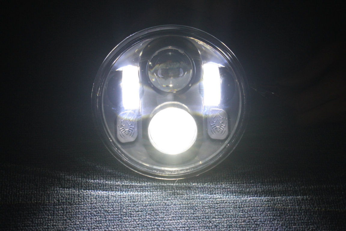 Customacces Ovni Headlight | Black | Fits Various Harley-Davidson Models - Pyramid Motorcycle Accessories
