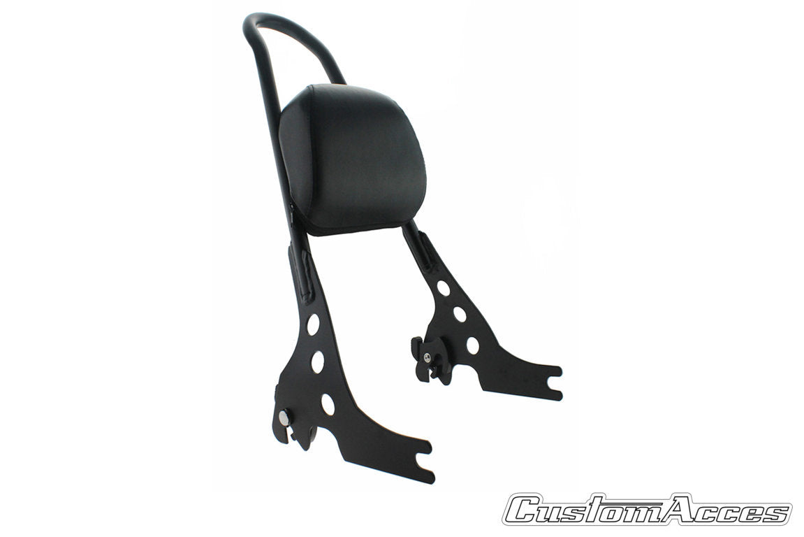 Customacces Speed Sissybars | Black | Harley Davidson Sportster Superlow (XL883L) 2004>2014 - Pyramid Motorcycle Accessories