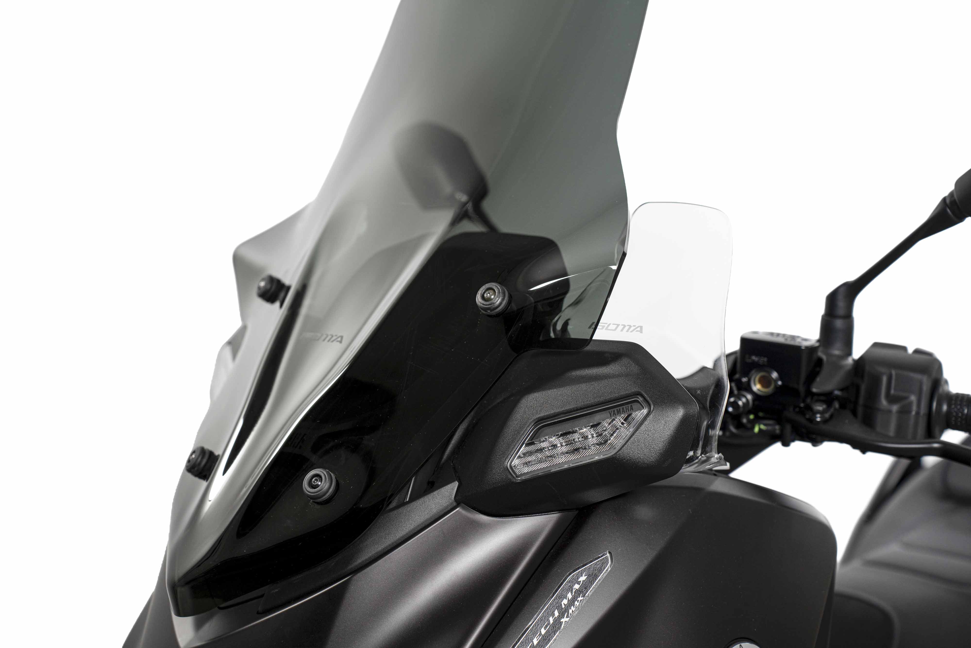Isotta Wind Deflectors | Light Smoke | Dark Smoke | Matte Black | Clear | Yamaha XMAX 125 / 300 2025>2026 - Pyramid Motorcycle Accessories