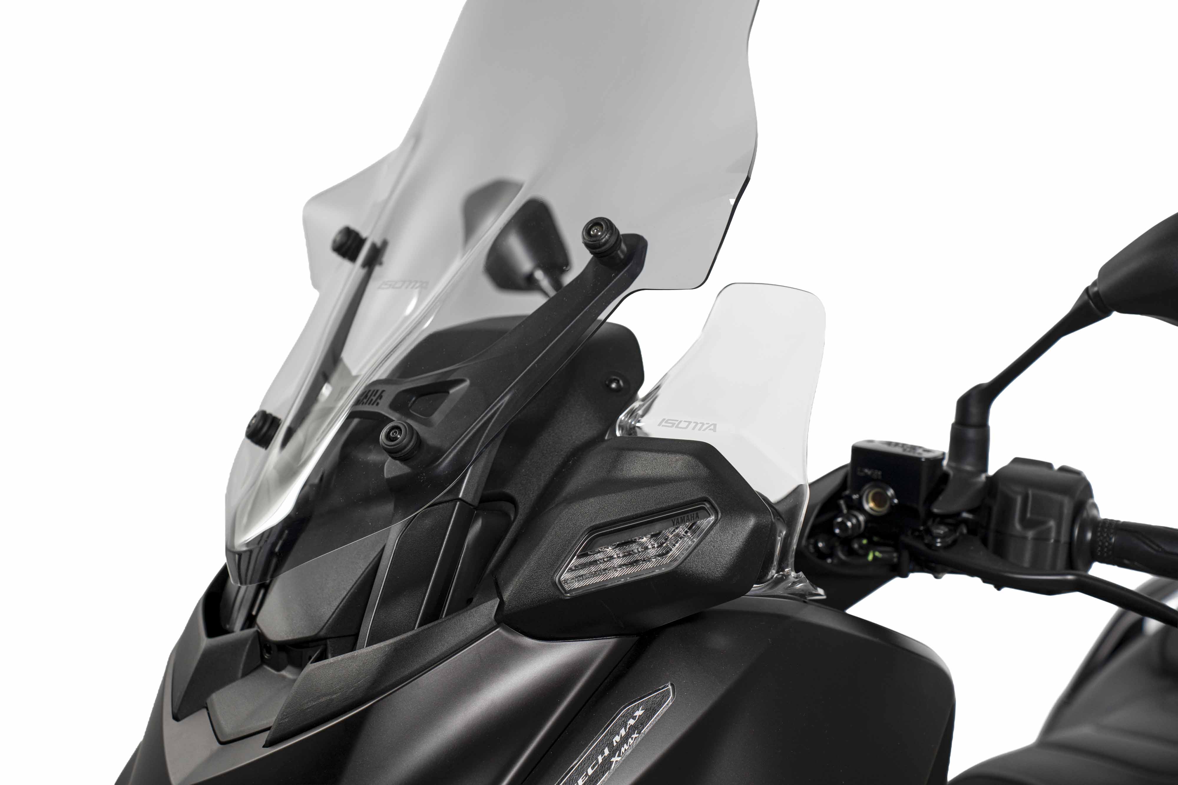Isotta Wind Deflectors | Light Smoke | Dark Smoke | Matte Black | Clear | Yamaha XMAX 125 / 300 2025>2026 - Pyramid Motorcycle Accessories