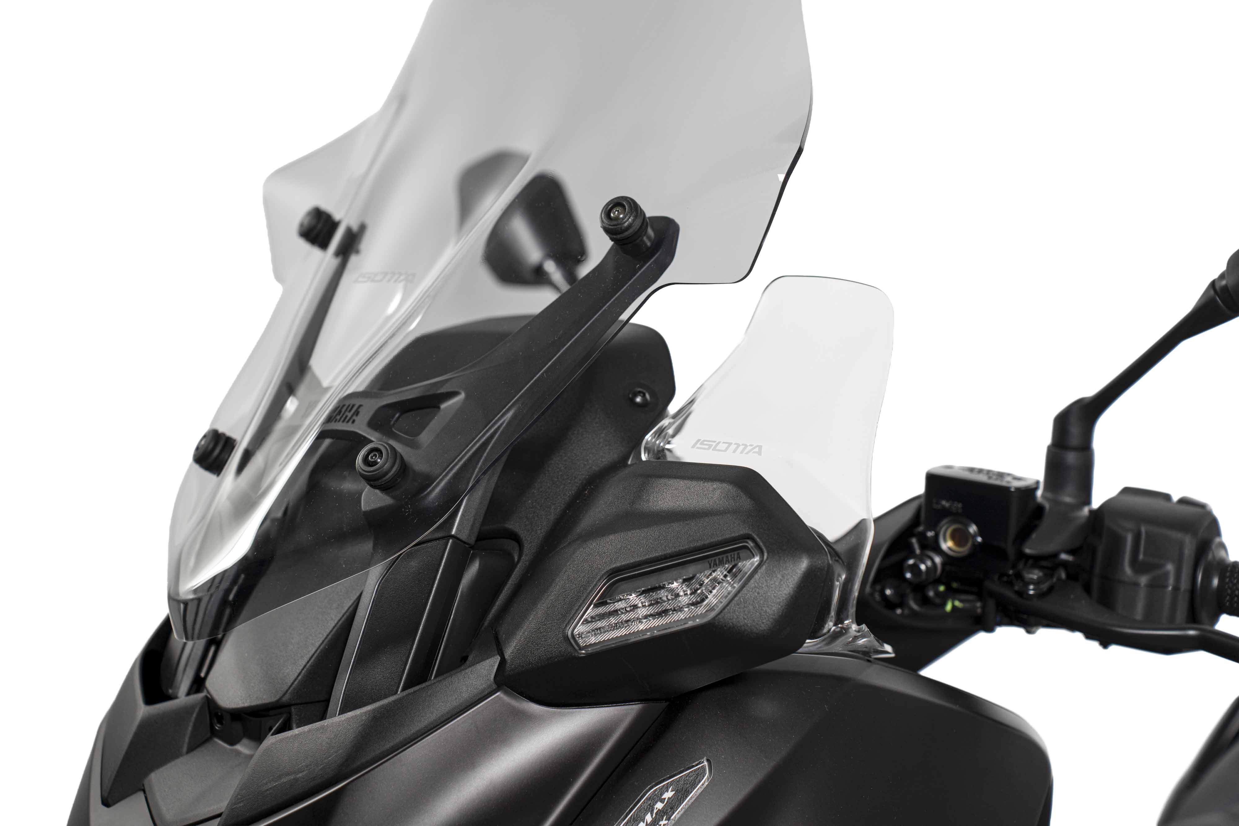 Isotta Wind Deflectors | Light Smoke | Dark Smoke | Matte Black | Clear | Yamaha XMAX 125 / 300 2025>2026 - Pyramid Motorcycle Accessories