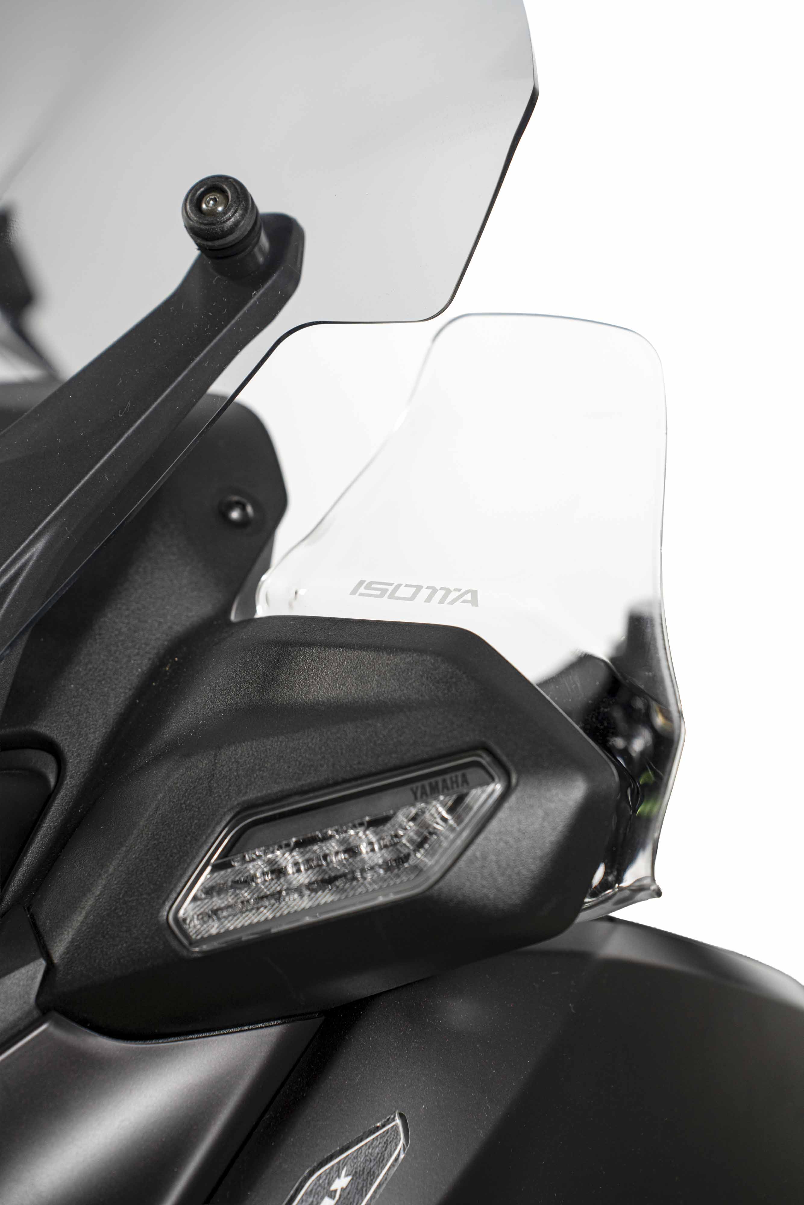 Isotta Wind Deflectors | Light Smoke | Dark Smoke | Matte Black | Clear | Yamaha XMAX 125 / 300 2025>2026 - Pyramid Motorcycle Accessories
