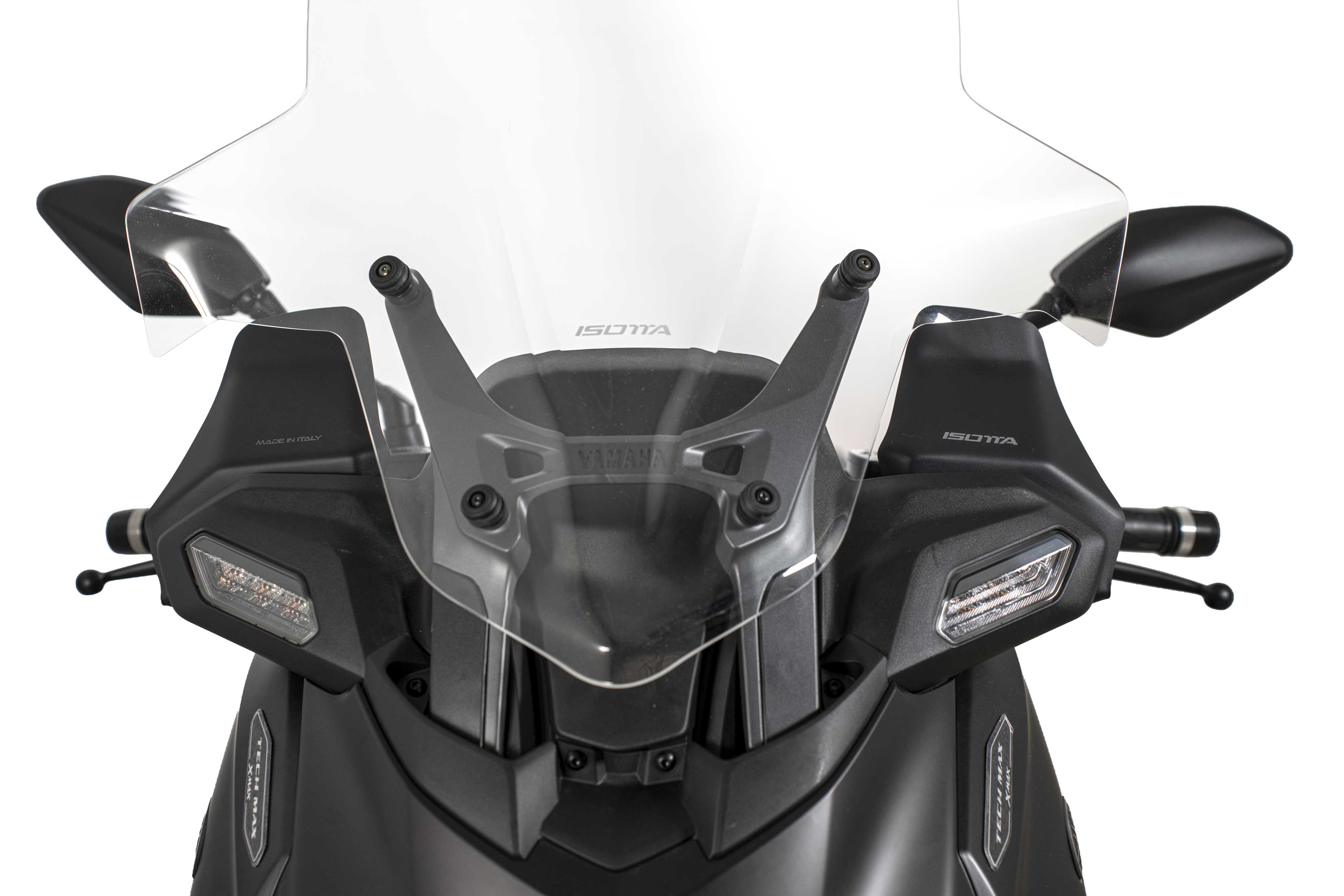 Isotta Wind Deflectors | Light Smoke | Dark Smoke | Matte Black | Clear | Yamaha XMAX 125 / 300 2025>2026 - Pyramid Motorcycle Accessories