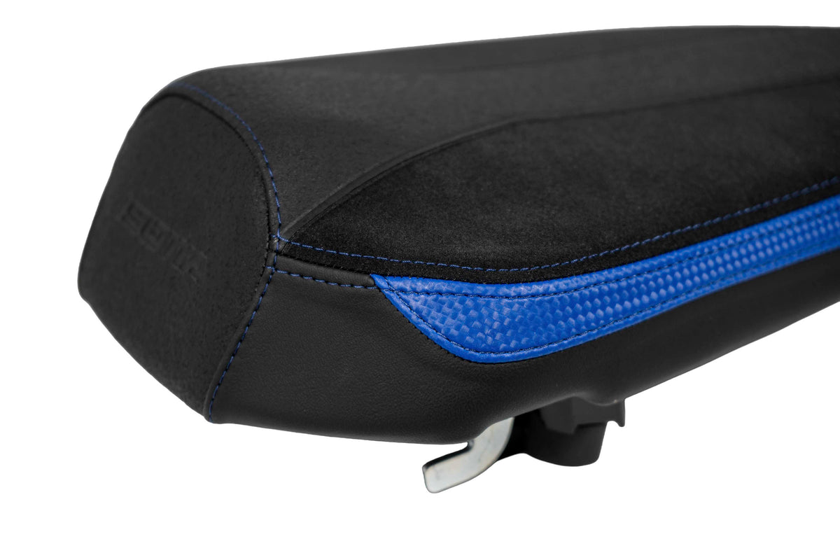 Isotta Comfort Rider and Passenger Seat | Blue | Ice Storm | Triple Black | Yamaha MT-07 2025>2026