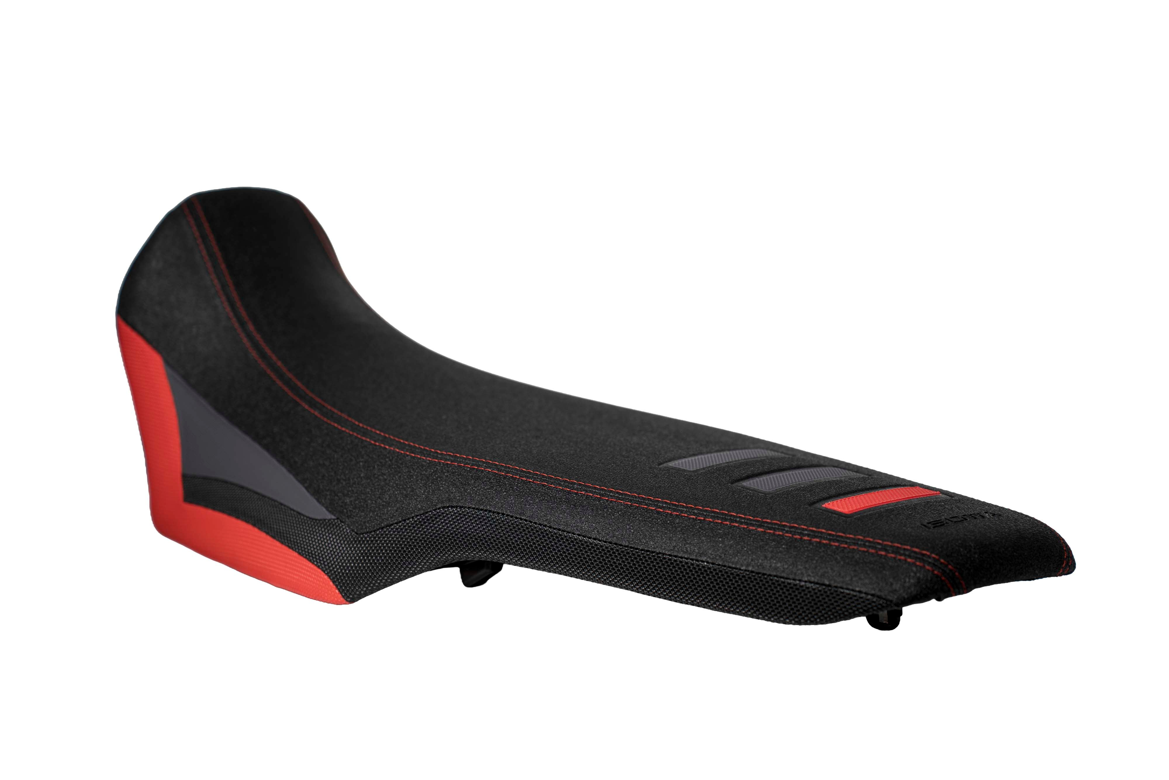 Isotta Rally Comfort Seat - Raised | Black/Red | Honda XL 750 Transalp 2023-2026 - Pyramid Motorcycle Accessories