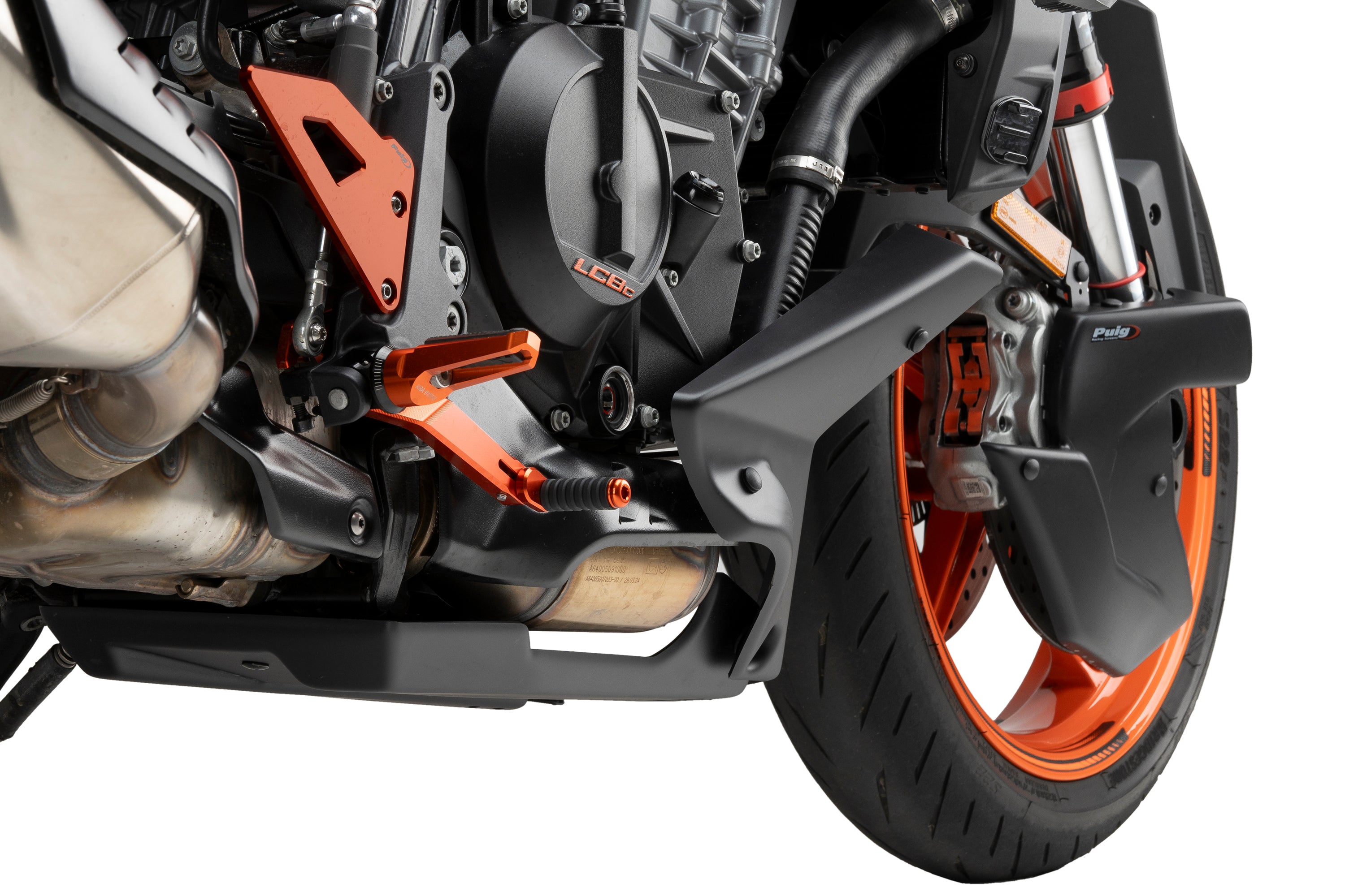 Puig Belly Pan | Matte Black | KTM 990 Duke/R 2024>Current - Pyramid Motorcycle Accessories